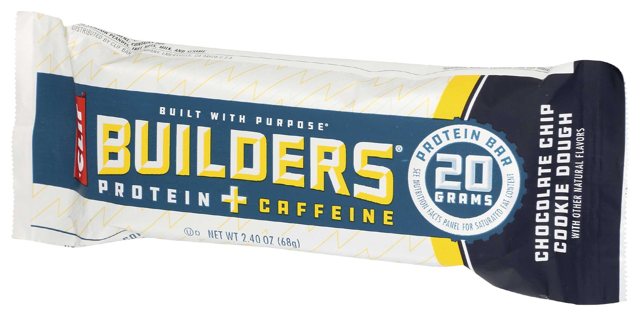 Clif Builders Chocolate Chip Cookie Dough Flavor with Protein Plus Caffeine  Bar | FoodServiceDirect