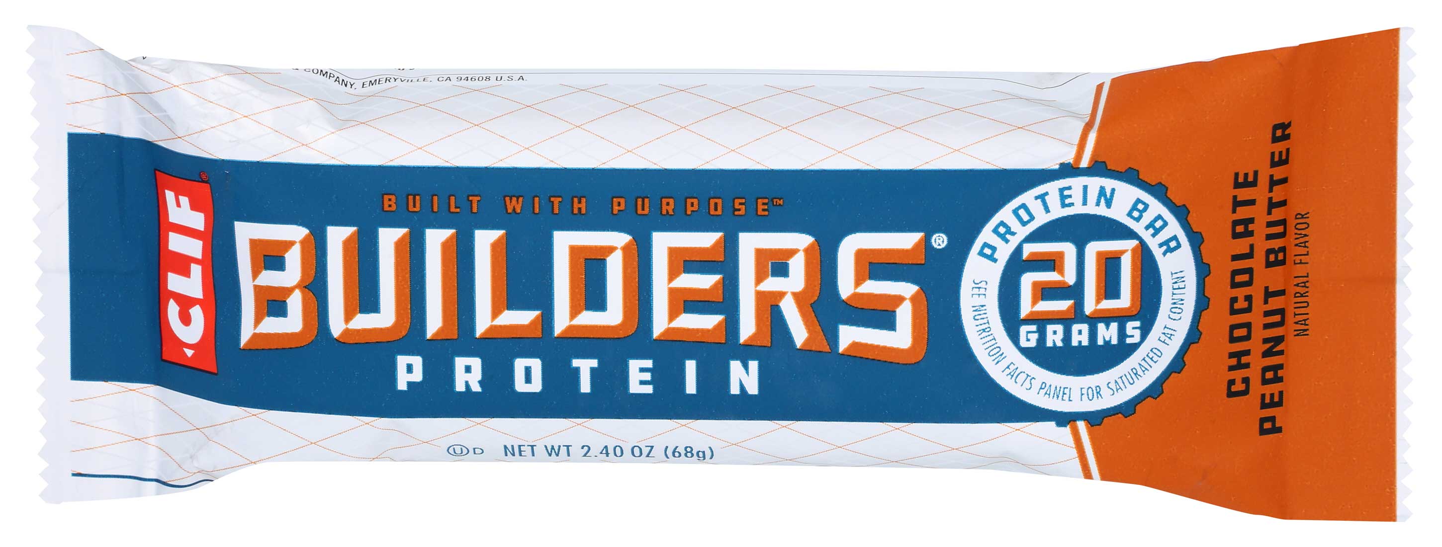Clif Builders Peanut Butter Bar, 2.4 Ounce -- 12 Per Case