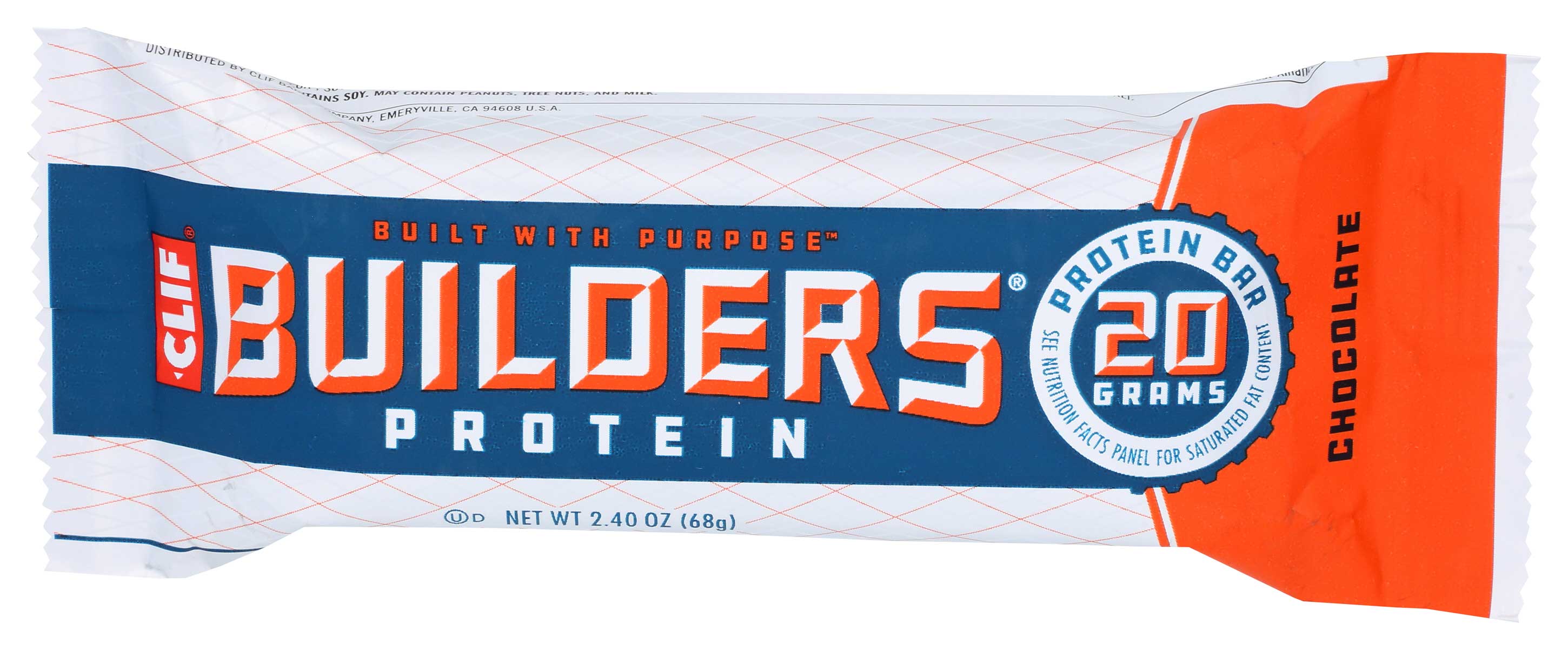 Clif Builders Chocolate Bar, 2.4 Ounce -- 12 Per Case