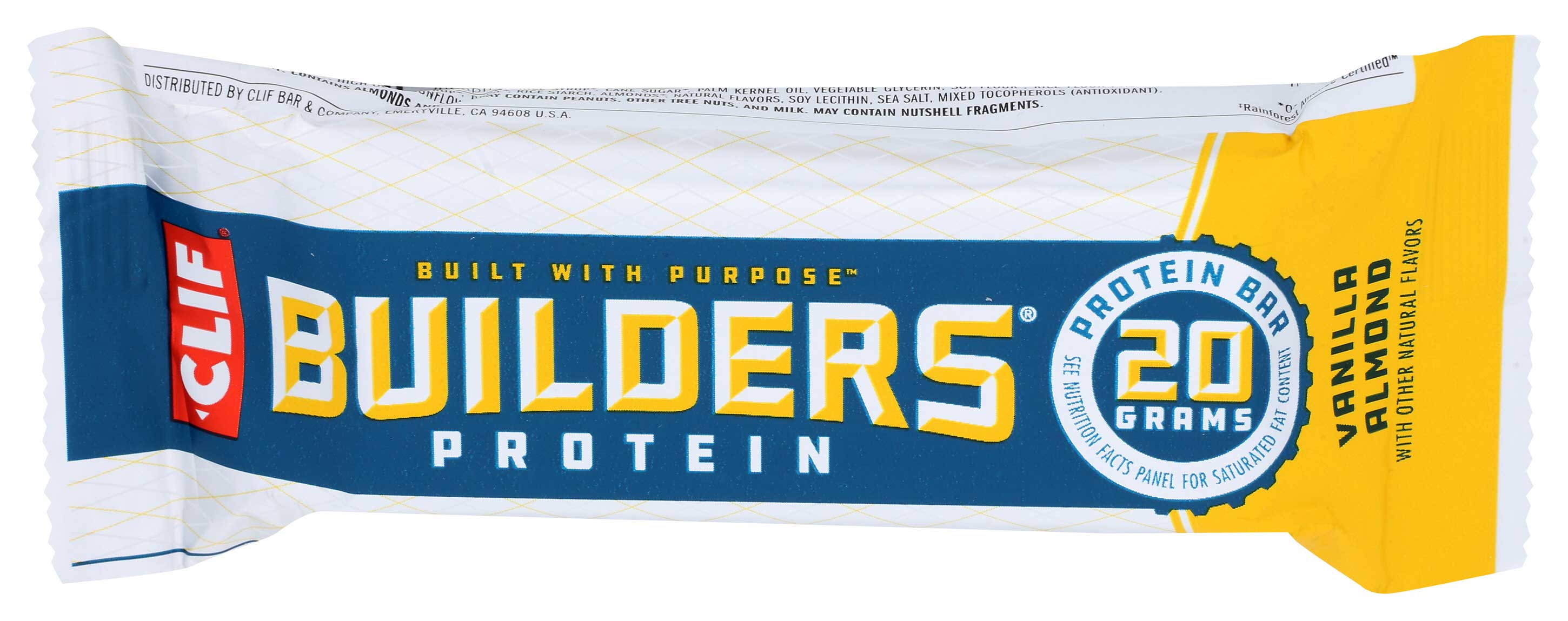 Clif Builders Vanilla Almond Bar, 2.4 Ounce -- 12 Per Case