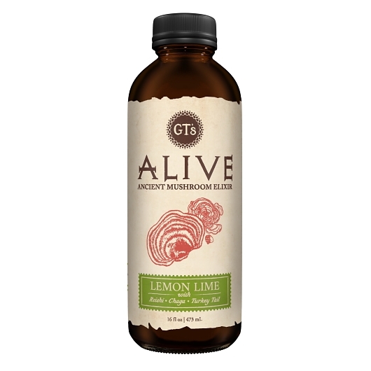Gt's Alive Lemon Lime Ancient Mushroom Elixir, 16 Fluid Ounce -- 6 Per Case