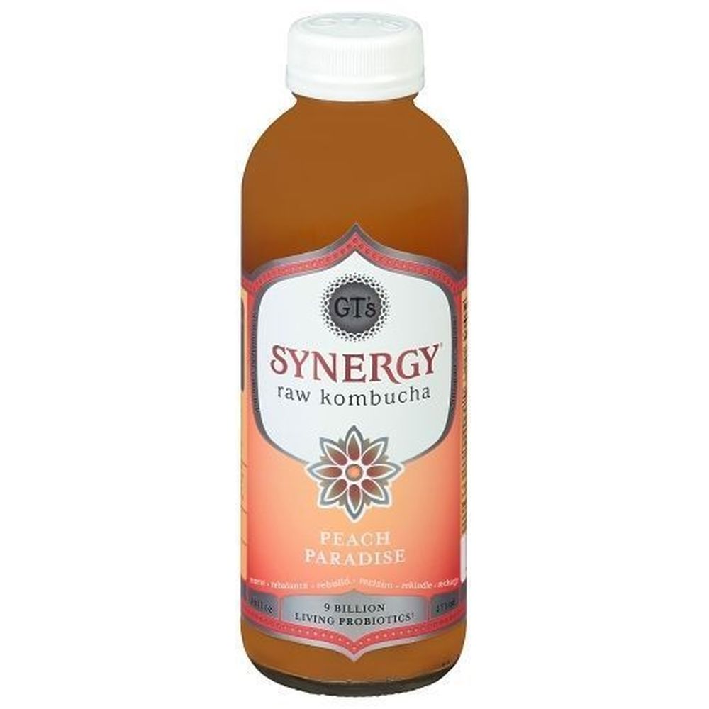 Gts Synergy Organic Peach Paradise Kombucha, 16 Fluid Ounce -- 6