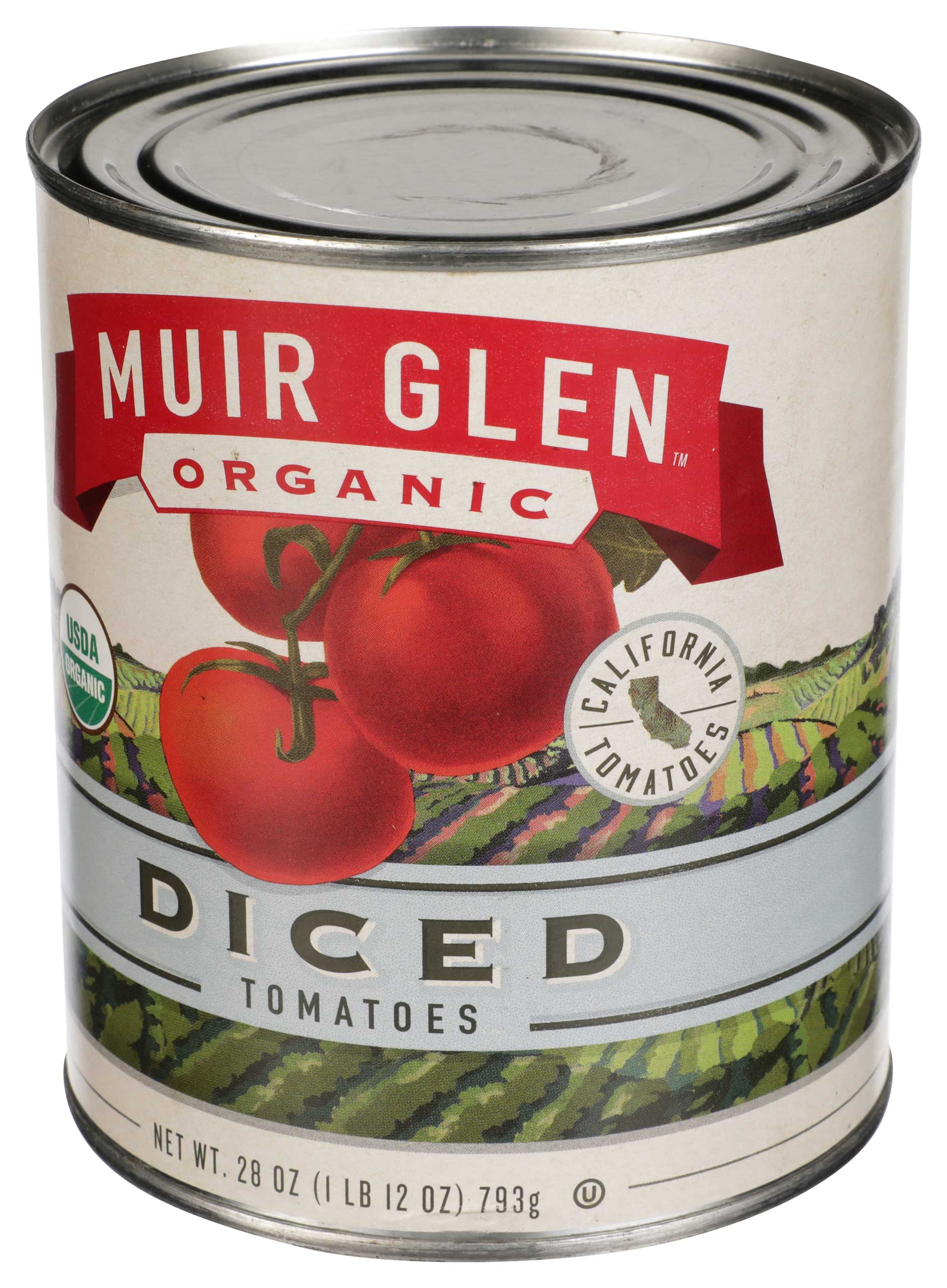Muir Glen Org Diced Tomato - 28 ounce  -- 12 per case.