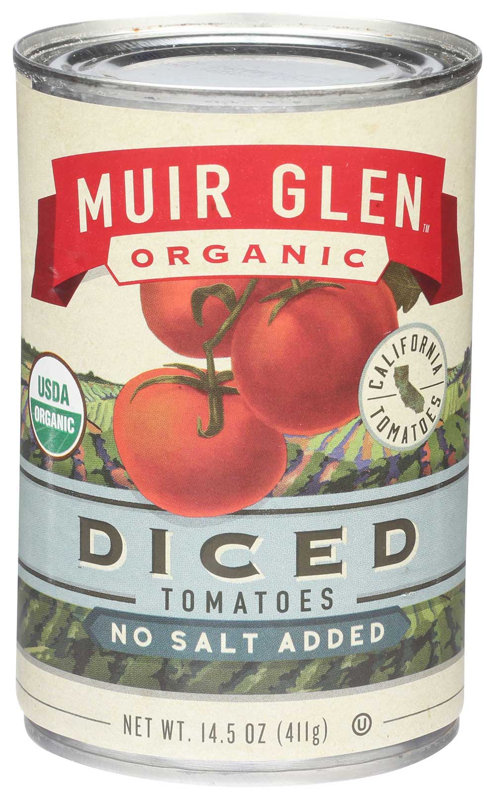 Muir Glen Diced Tomatoes No Salt Added, 14.5 Ounce -- 12 Per Case