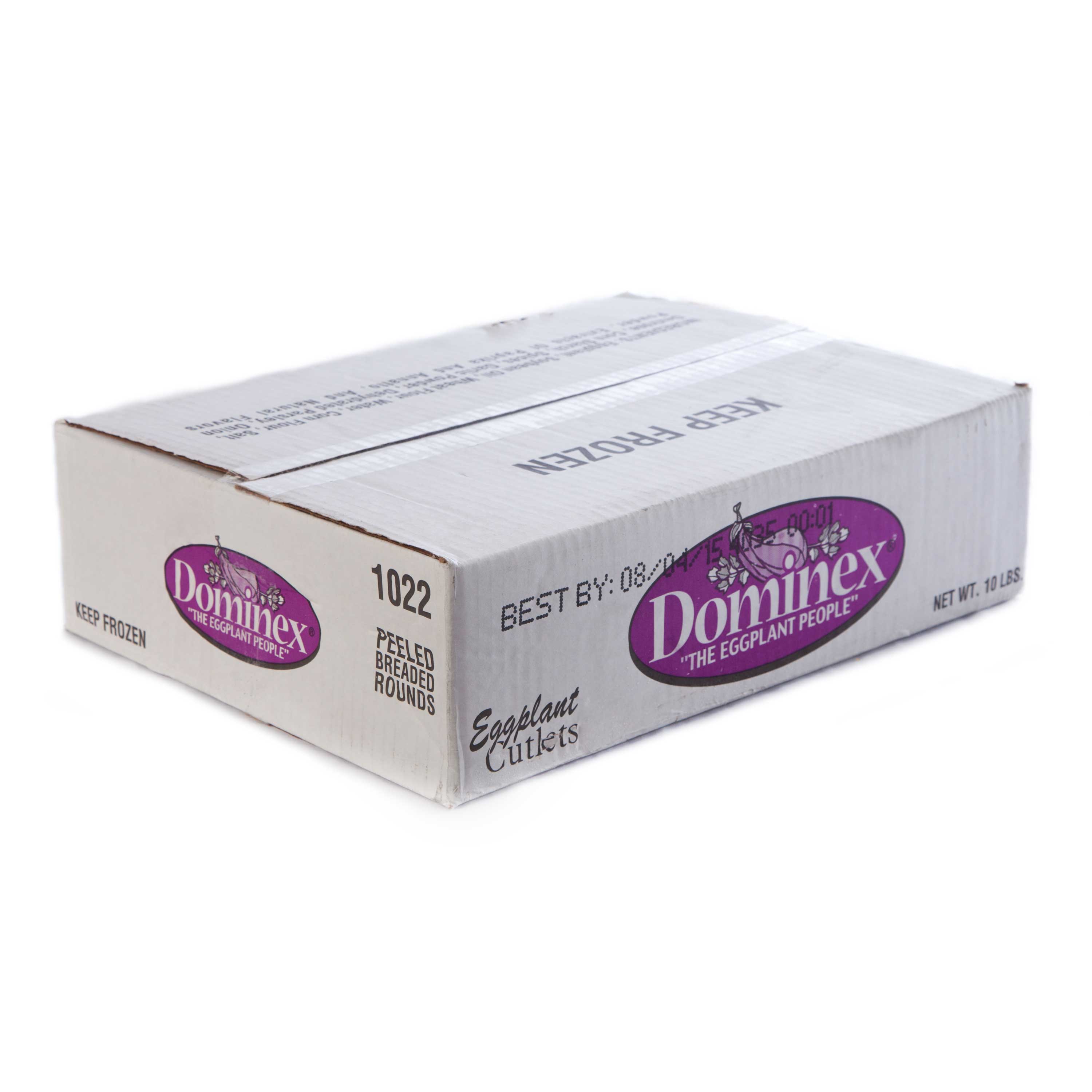 Dominex Round Peeled Breaded Eggplant Cutlets Case FoodServiceDirect