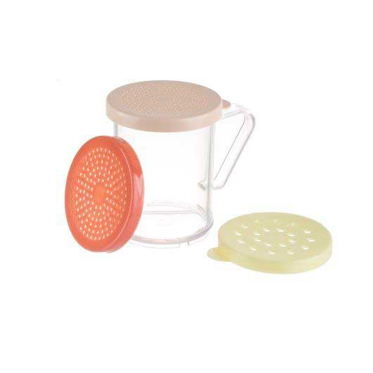 Tablecraft Dredge Shaker Set With Beige Rose Yellow Lid