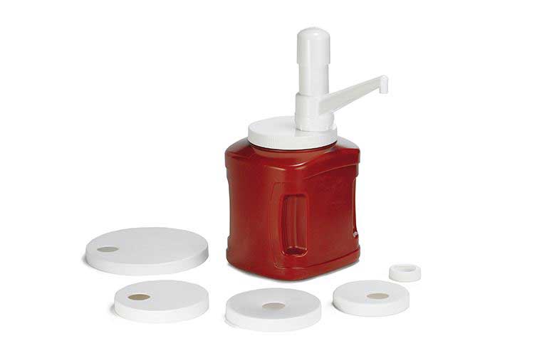 Tablecraft Plastic Stationary Pump With Adapter Cap, 1 Ounce Capacity