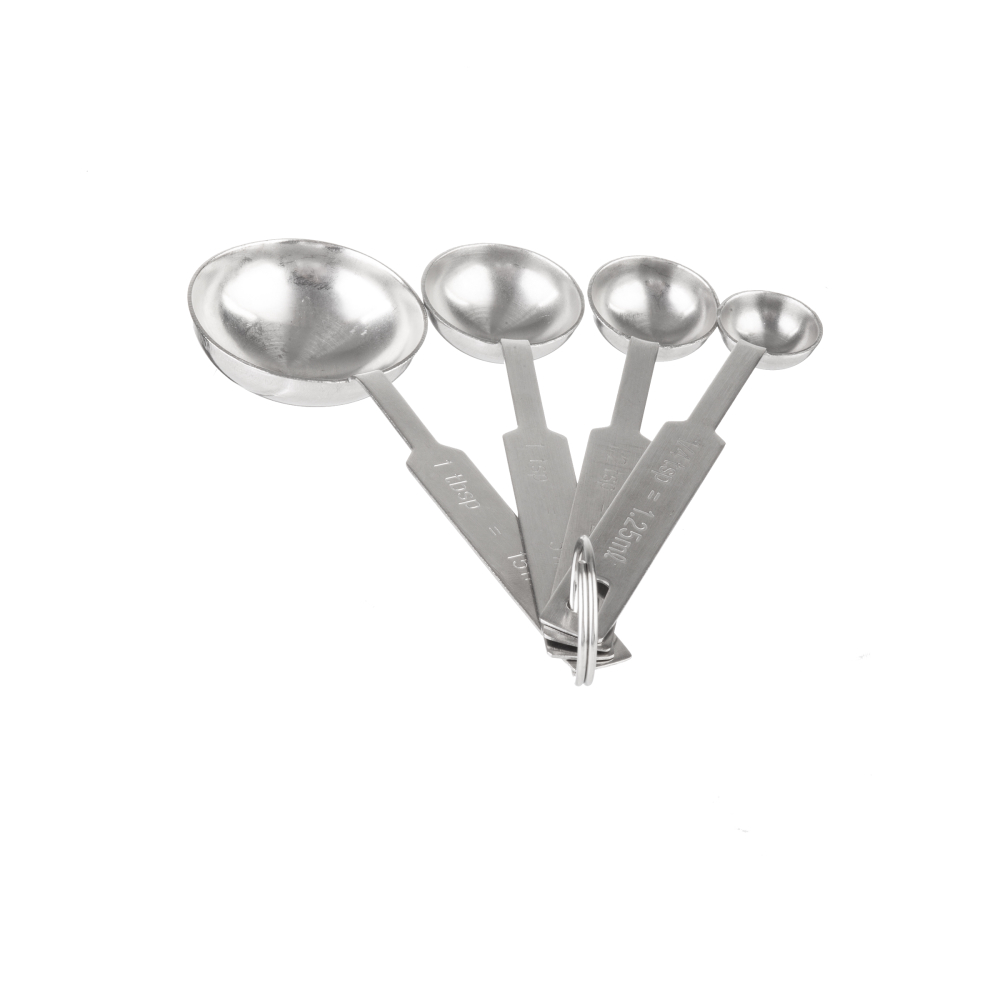 Tablecraft Heavyweight Stainless Steel 4 Pieces Measuring Spoon Set