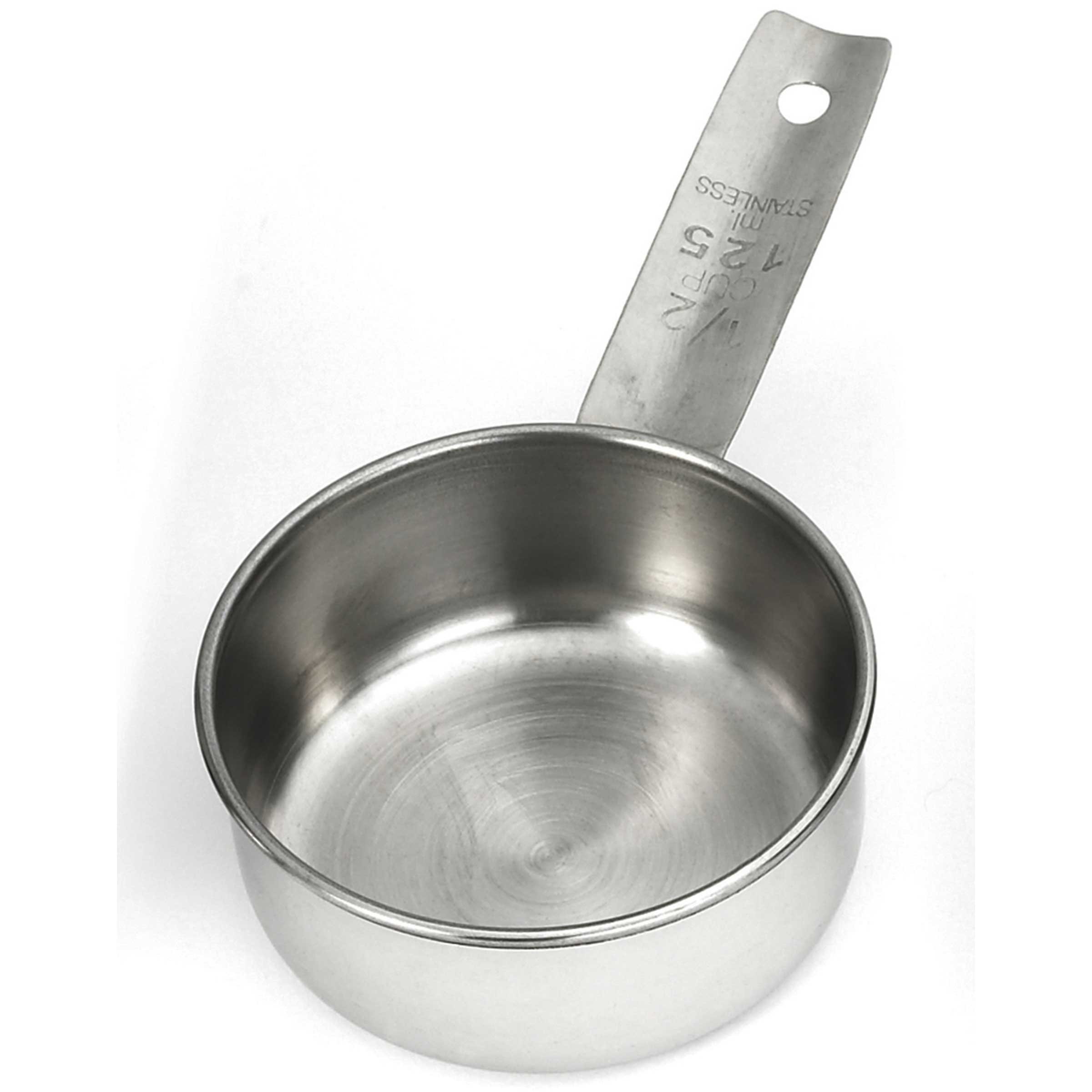 Tablecraft Stainless Steel 1/2 Size Measuring Cup, 5.25 X 2.75 X 1.375 Inch