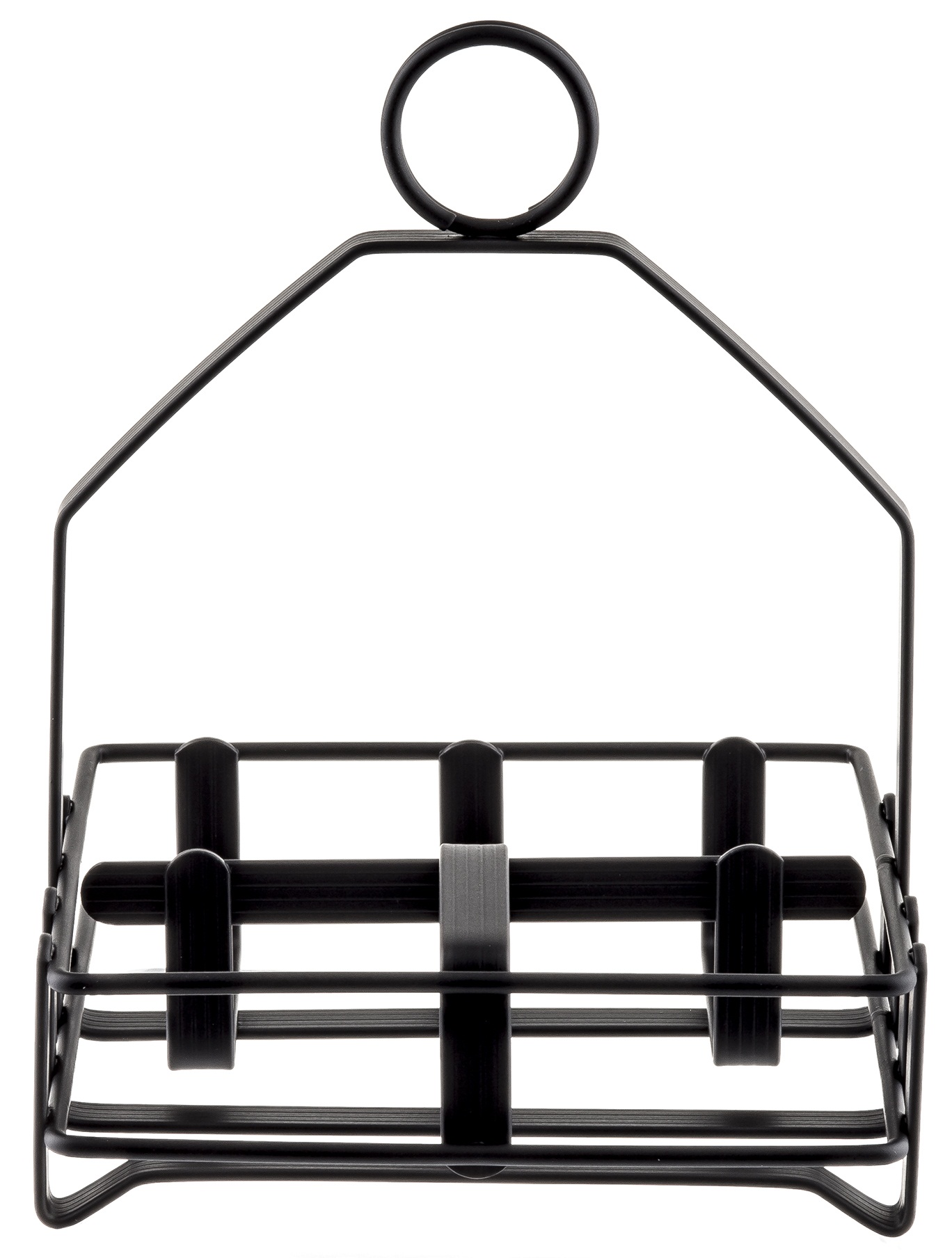 Tablecraft Black Salt And Pepper Shaker Sugar Packet Rack
