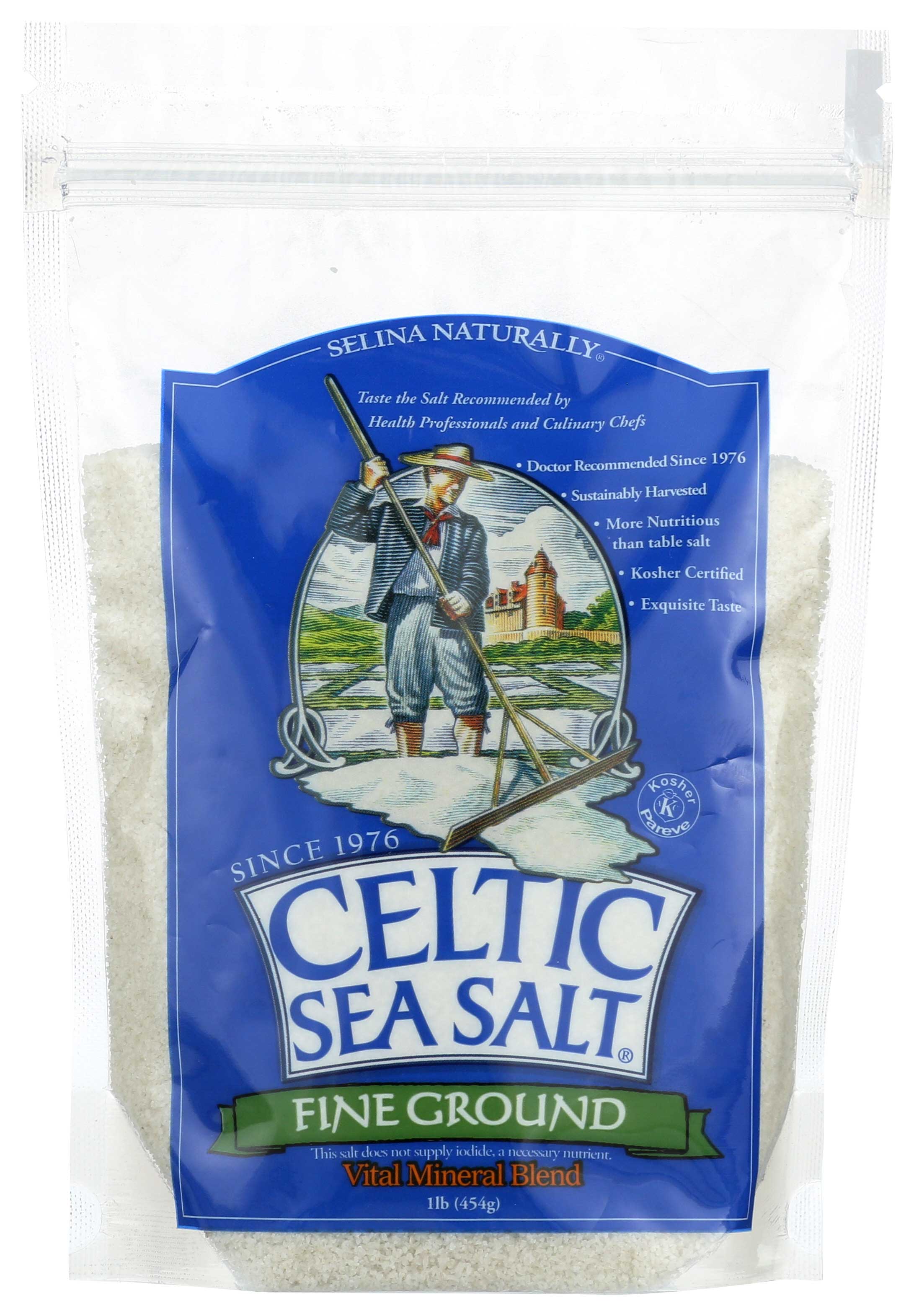 Fine Ground Sea Salt – 1 Pound Bag, All-Purpose, American