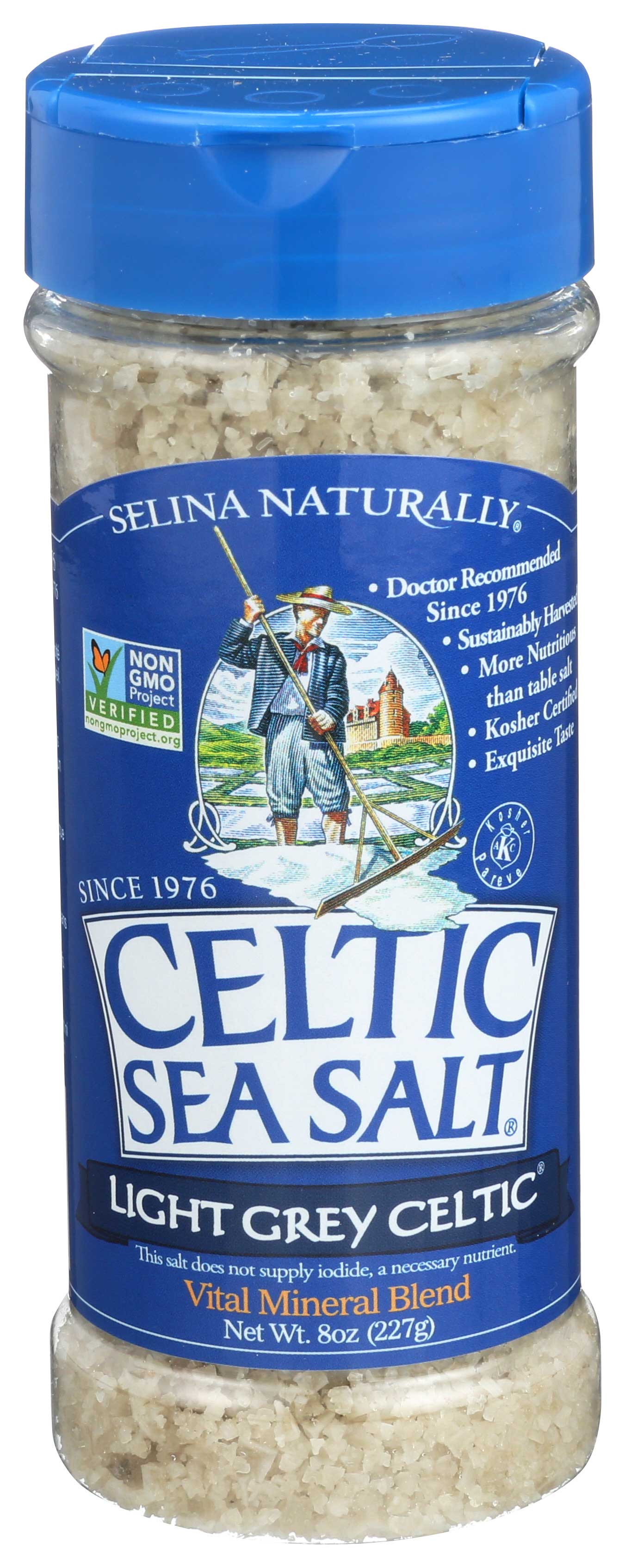 Celtic Sea Salt Light Grey Sea Salt Shaker, 8 Ounce -- 6 Per Case