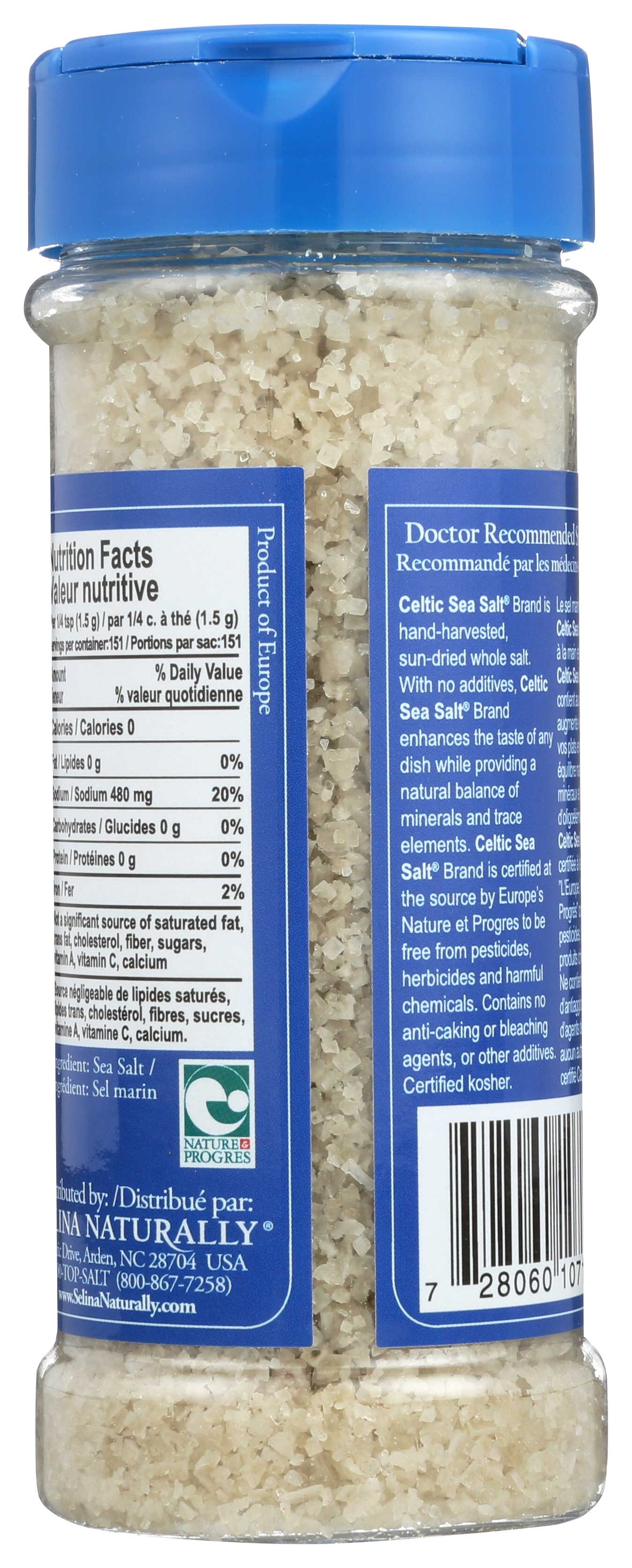 Celtic Sea Salt Light Grey Sea Salt Shaker FoodServiceDirect