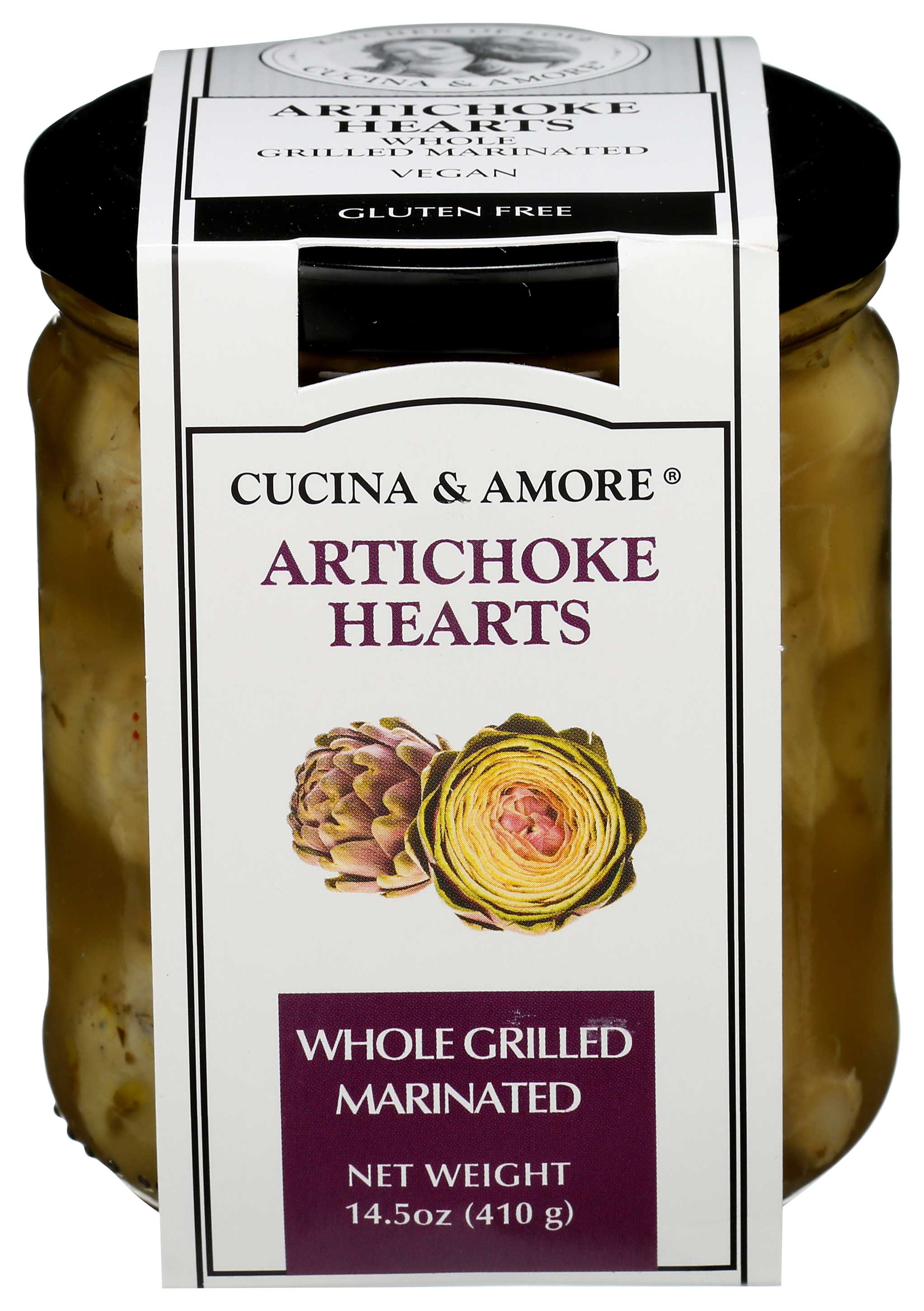 Cucina & Amore Marinated Quartered Whole Artichoke Hearts, 14.5 Ounce -- 6 Per Case