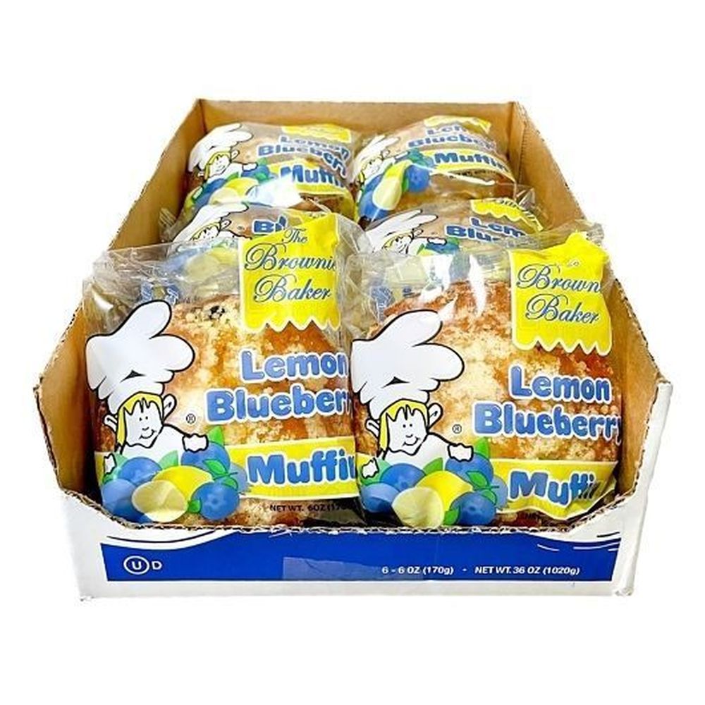 The Brownie Baker Lemon Blueberry Muffin, 6 Ounce -- 6 Per Case