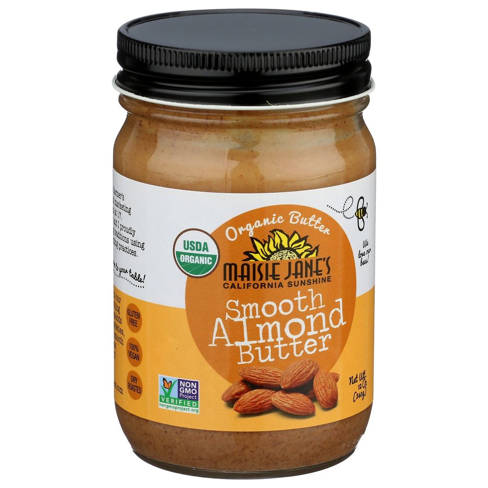 Maisie Janes Organic Smooth Almond Butter, 12 Ounce -- 6 Per Case