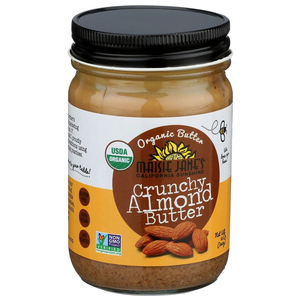 Maisie Janes Organic Crunchy Almond Butter, 12 Ounce -- 6 Per Case