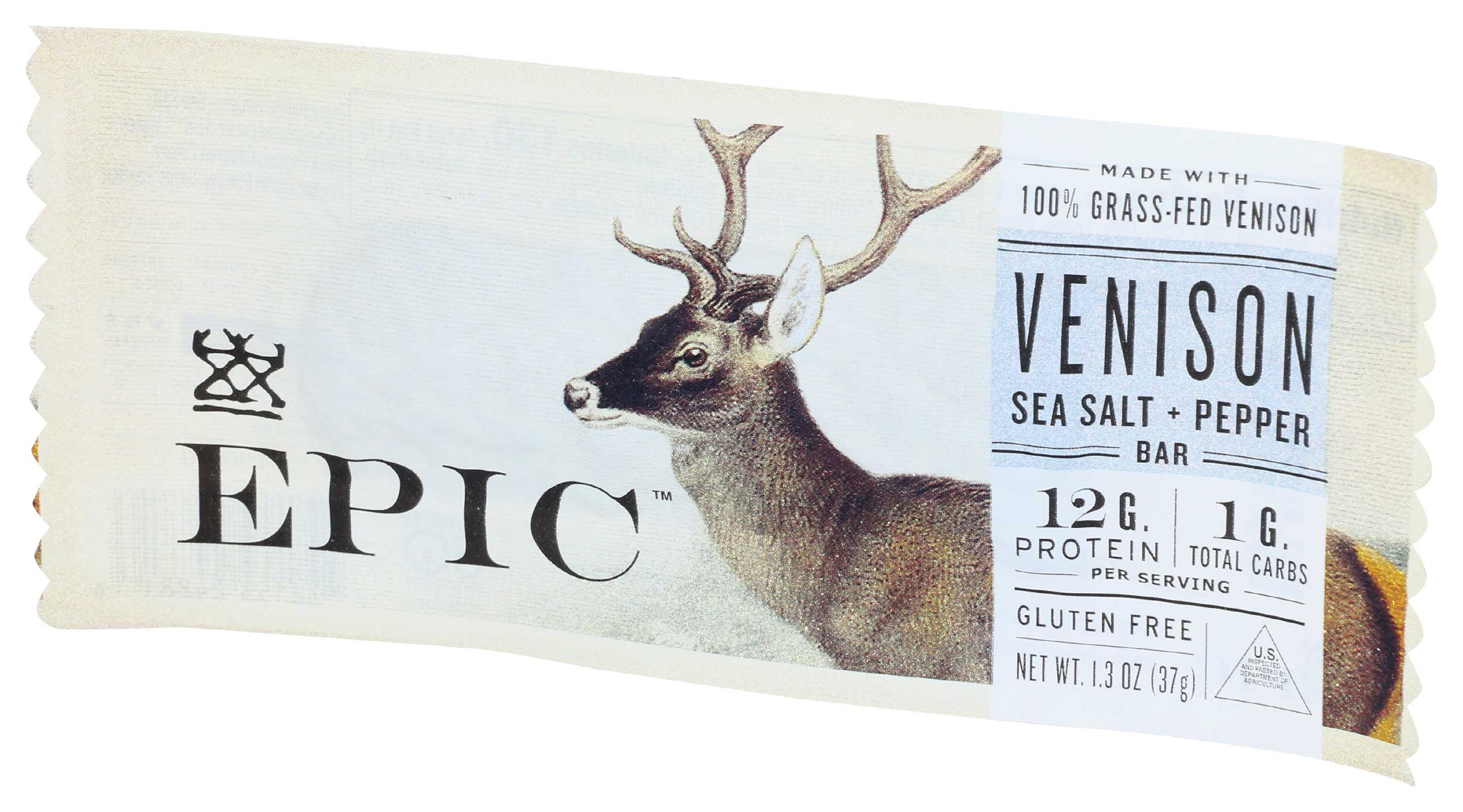 Epic Venison Sea Salt Pepper Bar, 1.3 Ounce -- 12 per case