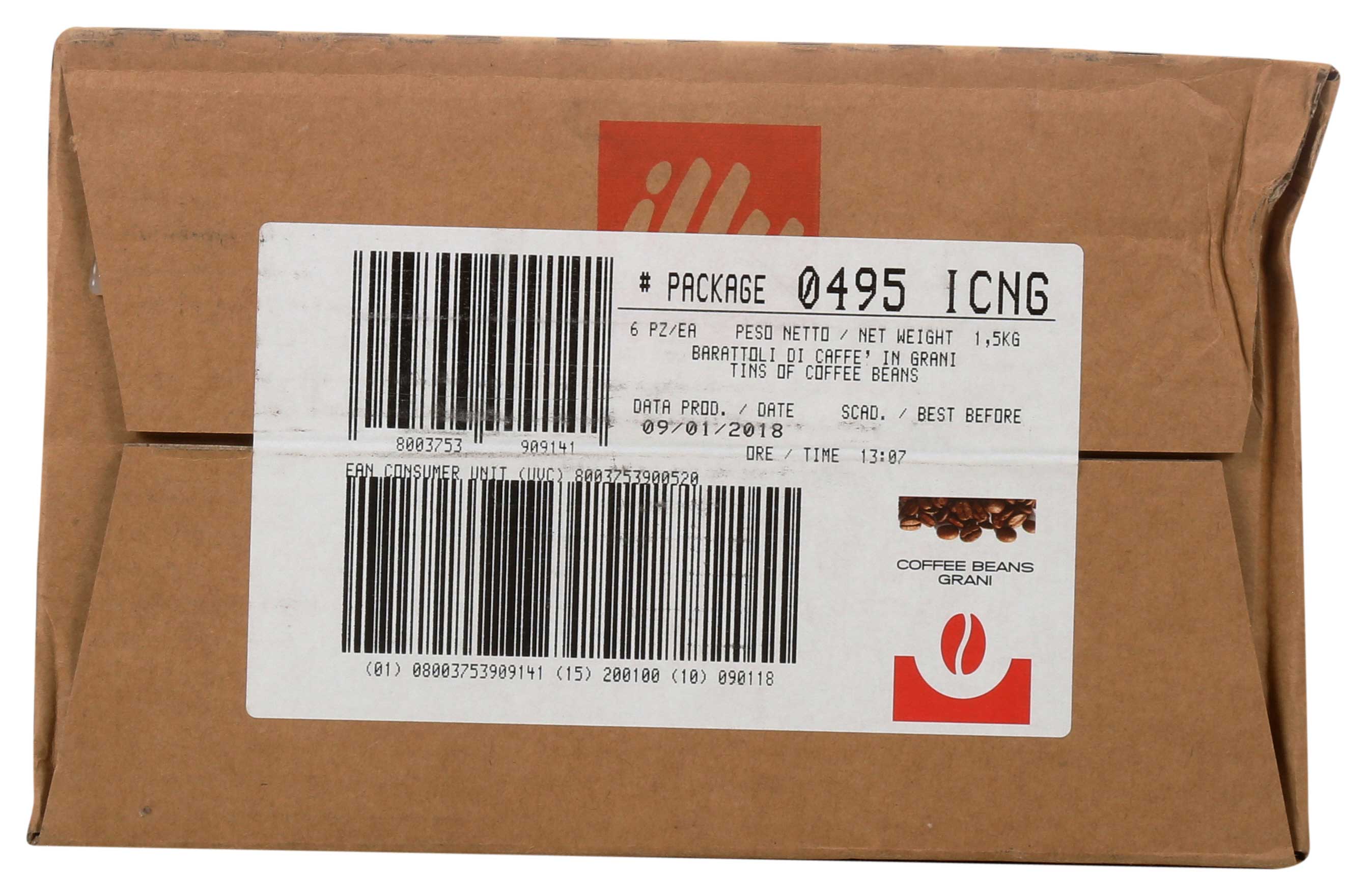 Illy Whole Bean Medium Roasted Coffee, 8.8 Ounce -- 6 per case.