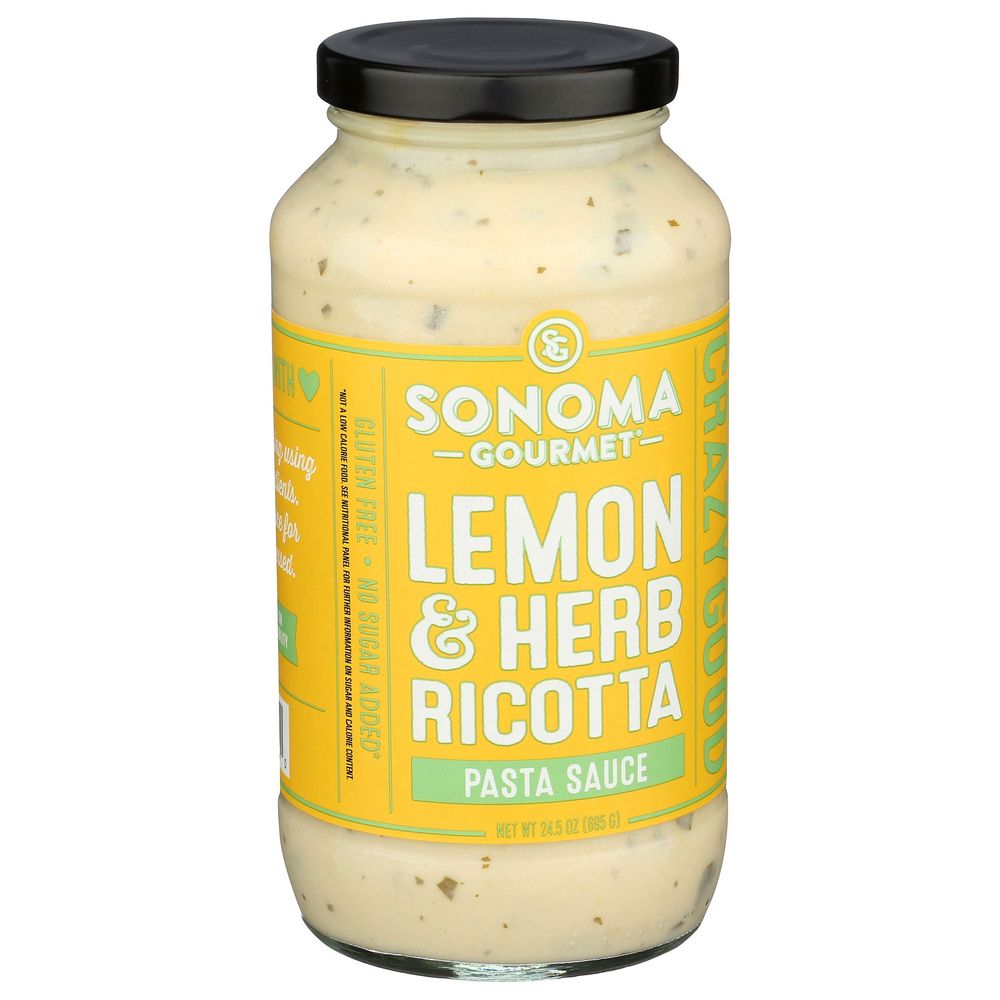 Sonoma Gourmet Lemon And Herb Ricotta Pasta Sauce, 24.5 Ounce -- 6 Per Case