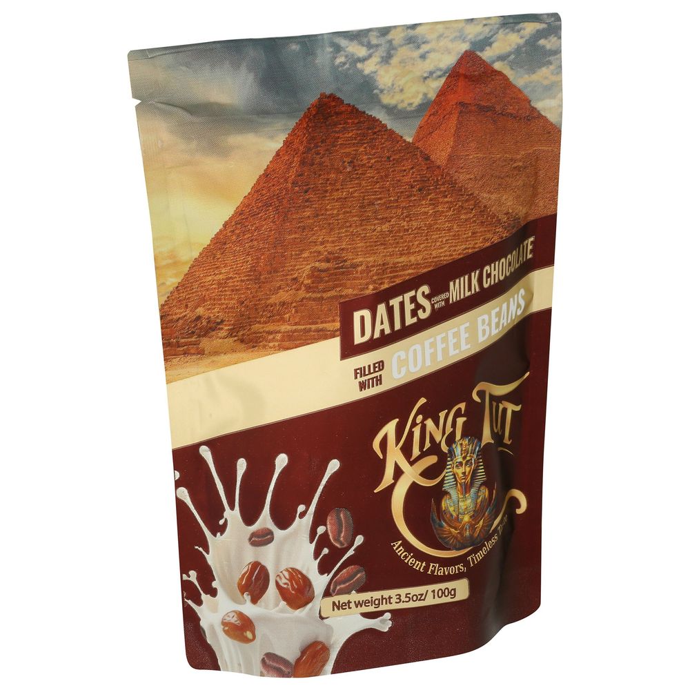 King Tut Dates Covered With Milk Chocolate Filled With Coffee Beans, 3.5 Ounce -- 6 Per Case