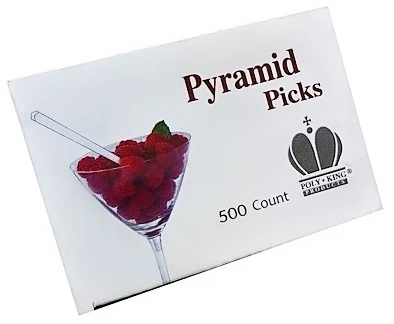 Goldmax Ebony Pyramid Picks, 4.75 Inch, 500 Count -- 5 Per Case