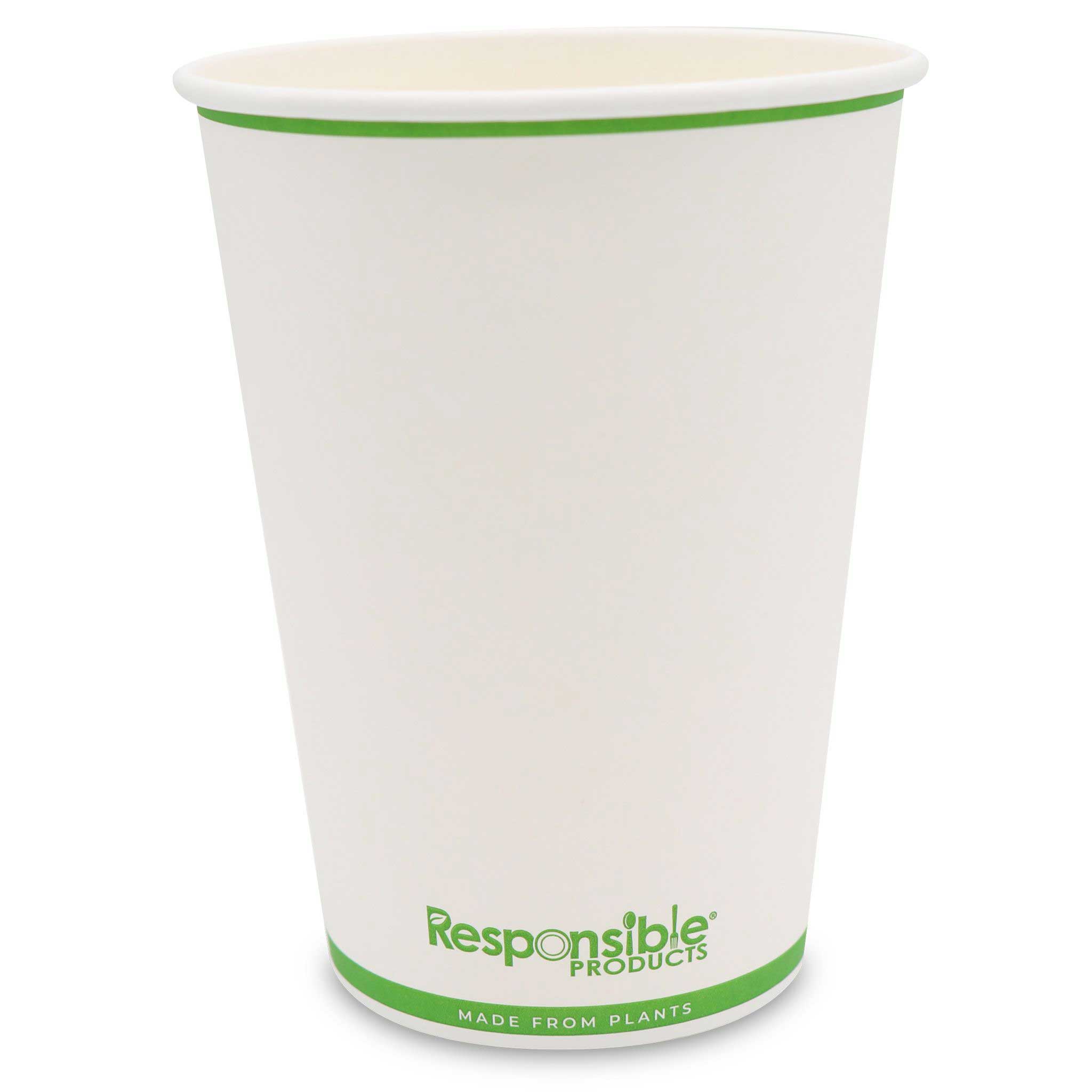 Responsible Products Tree-less White Compostable Paper Food Container, 32 Ounce Capacity -- 250 Per Case