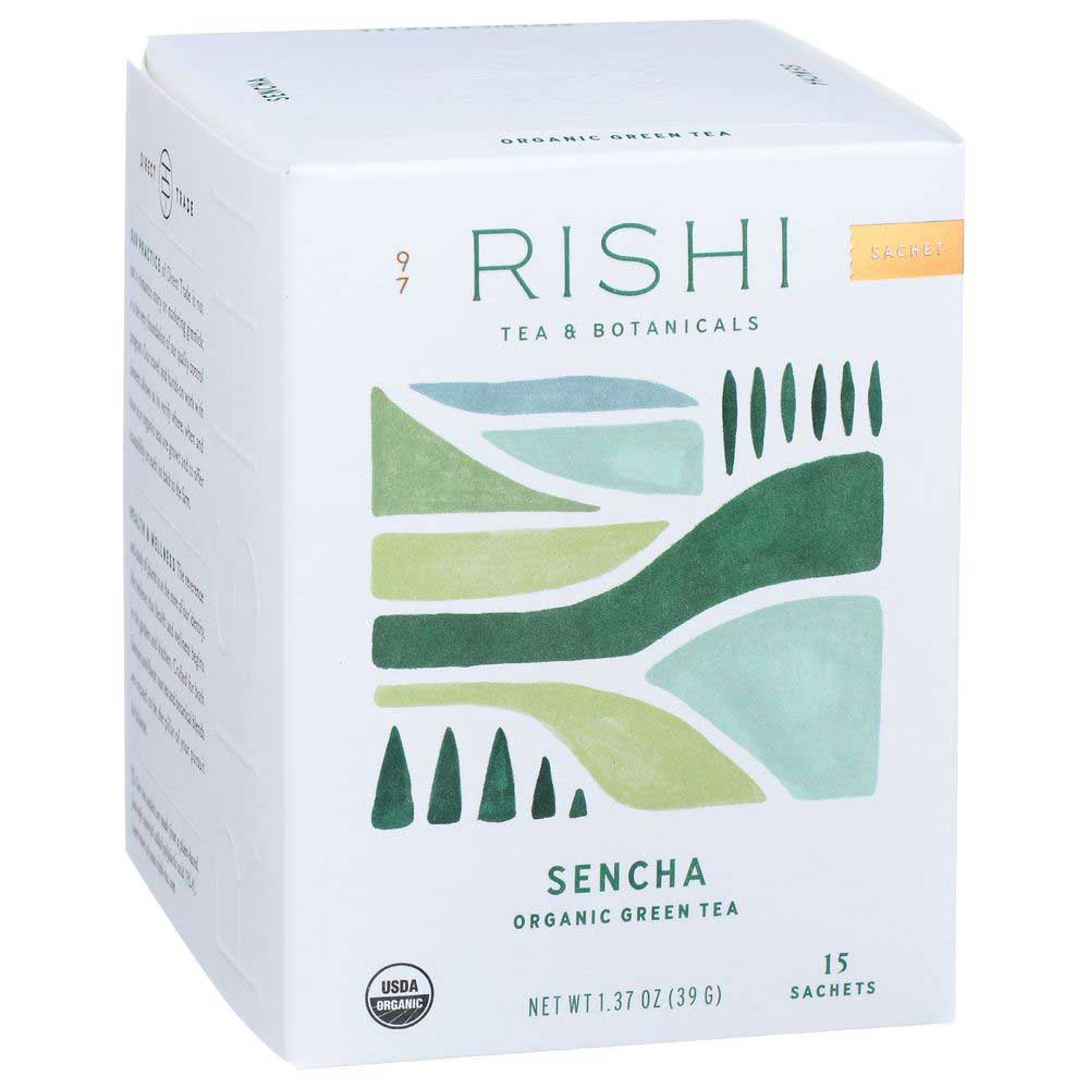 Rishi Organic Sencha Green Tea, 15 Tea Bags -- 6 Per Case
