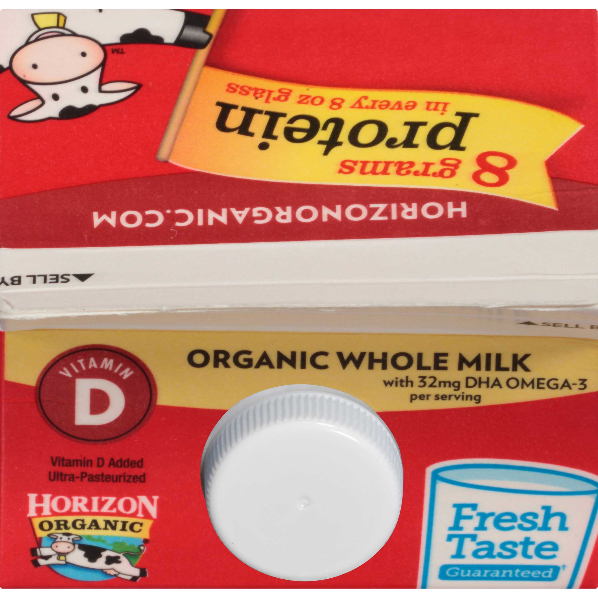 Horizon Organic Ultra Pasteurized Dha Whole Milk, 0.5 Gallon -- 6 Per Case