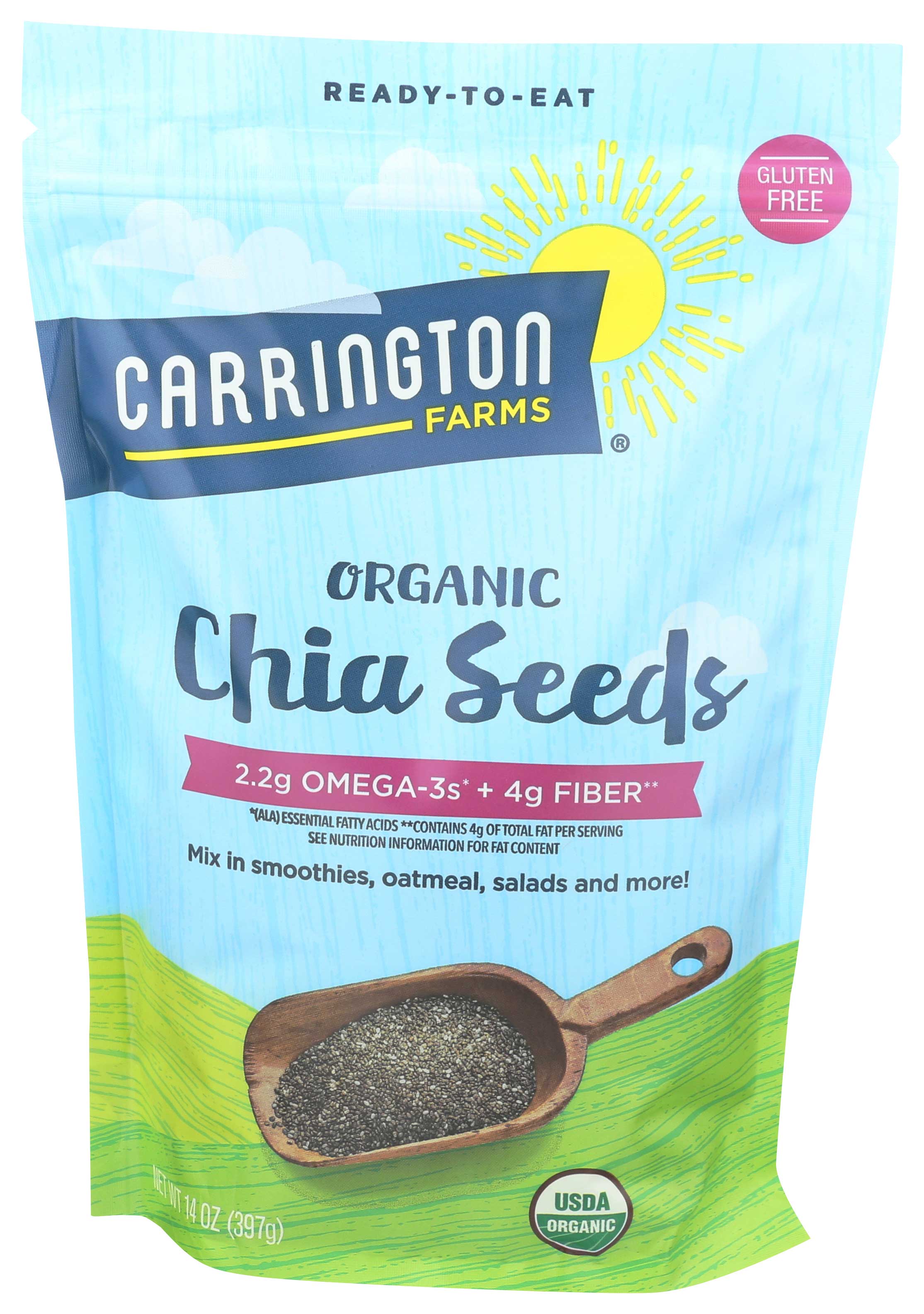 Carrington Farms Organic Chia Seed, 14 Ounce -- 6 Per Case