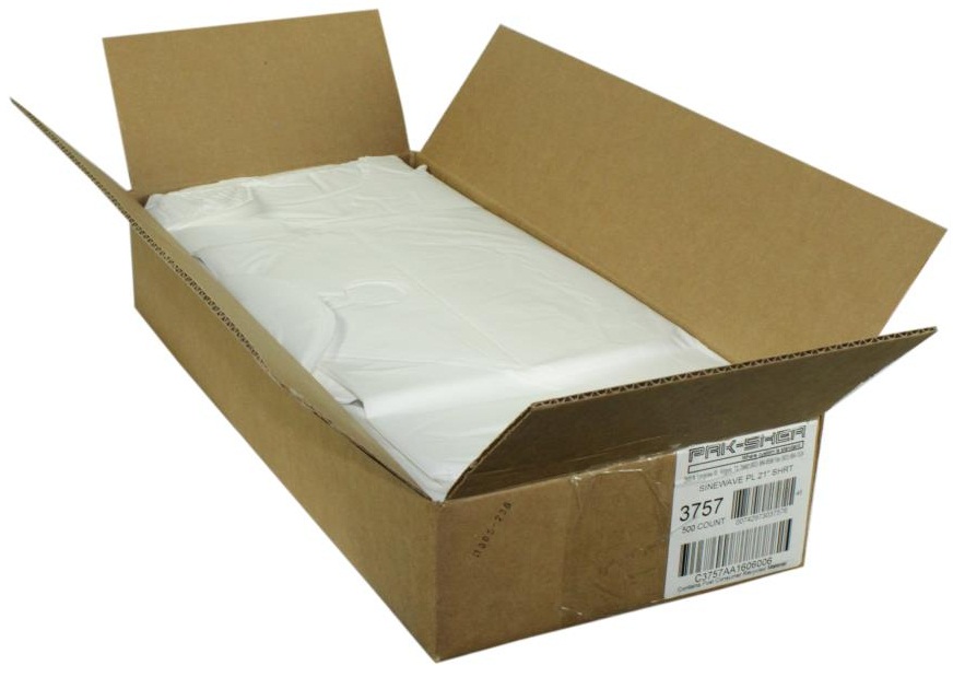 Pak Sher Plastic Cut Out Bag, 21 x 18.5 x 10.5 inch 500 per case.