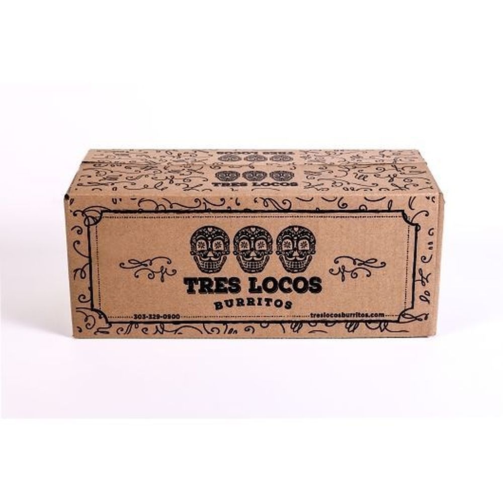 Tres Locos Barbacoa Beef Burrito, 24 Count