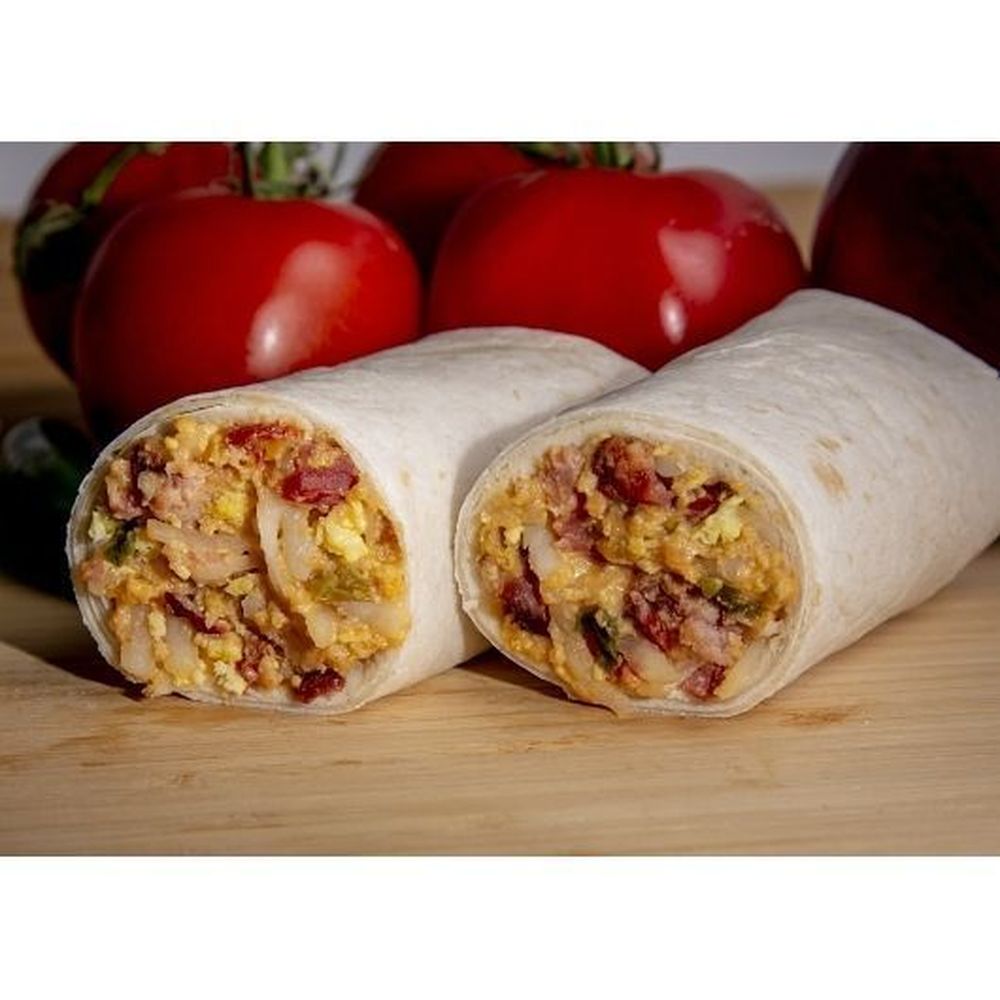Tres Locos Bacon Eggs Potatoes Green Chile And Cheese Breakfast Burrito, 24 Count