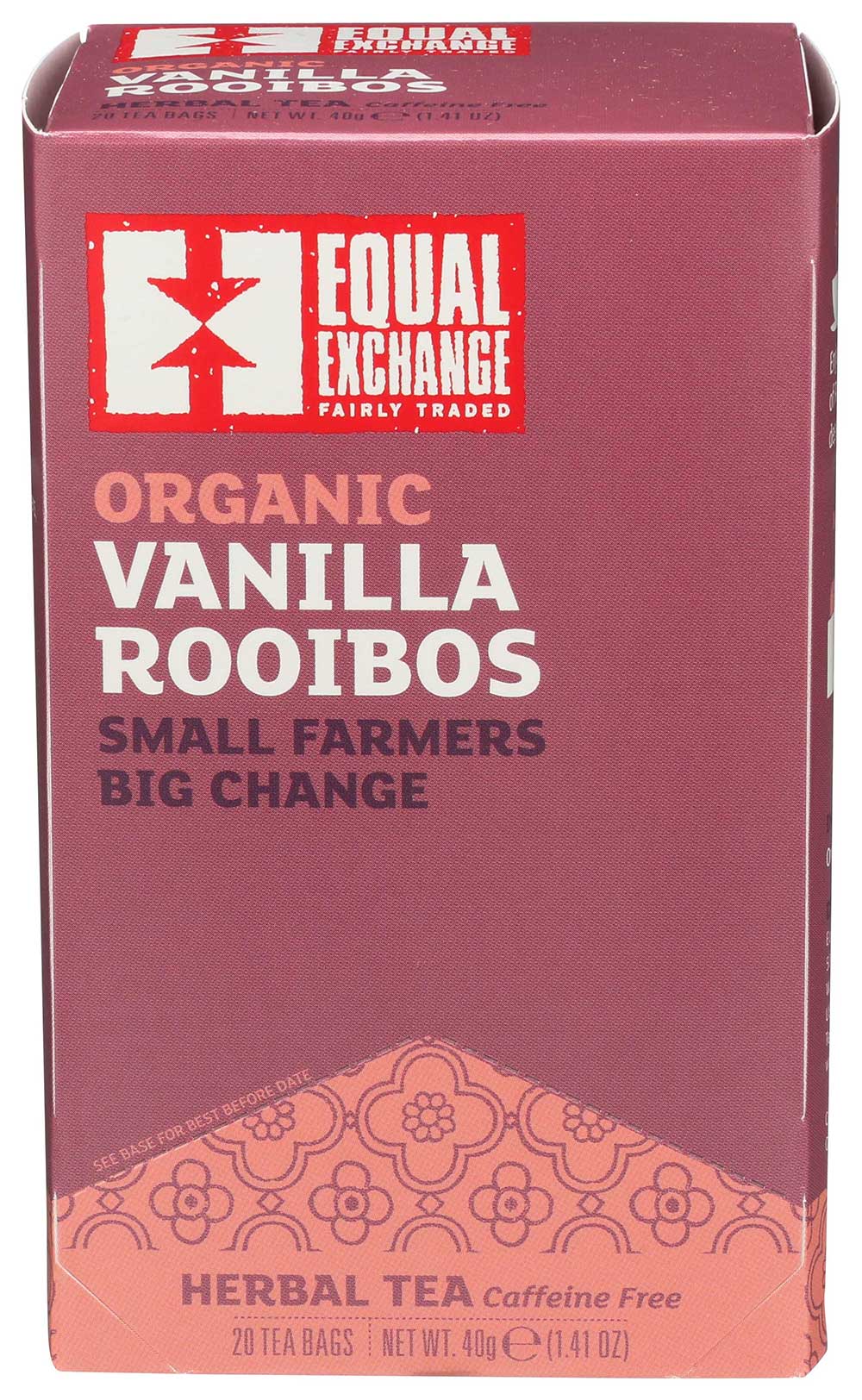Equal Exchange Organic Vanilla Rooibos Tea, 20 Bags Count -- 6 Per Case