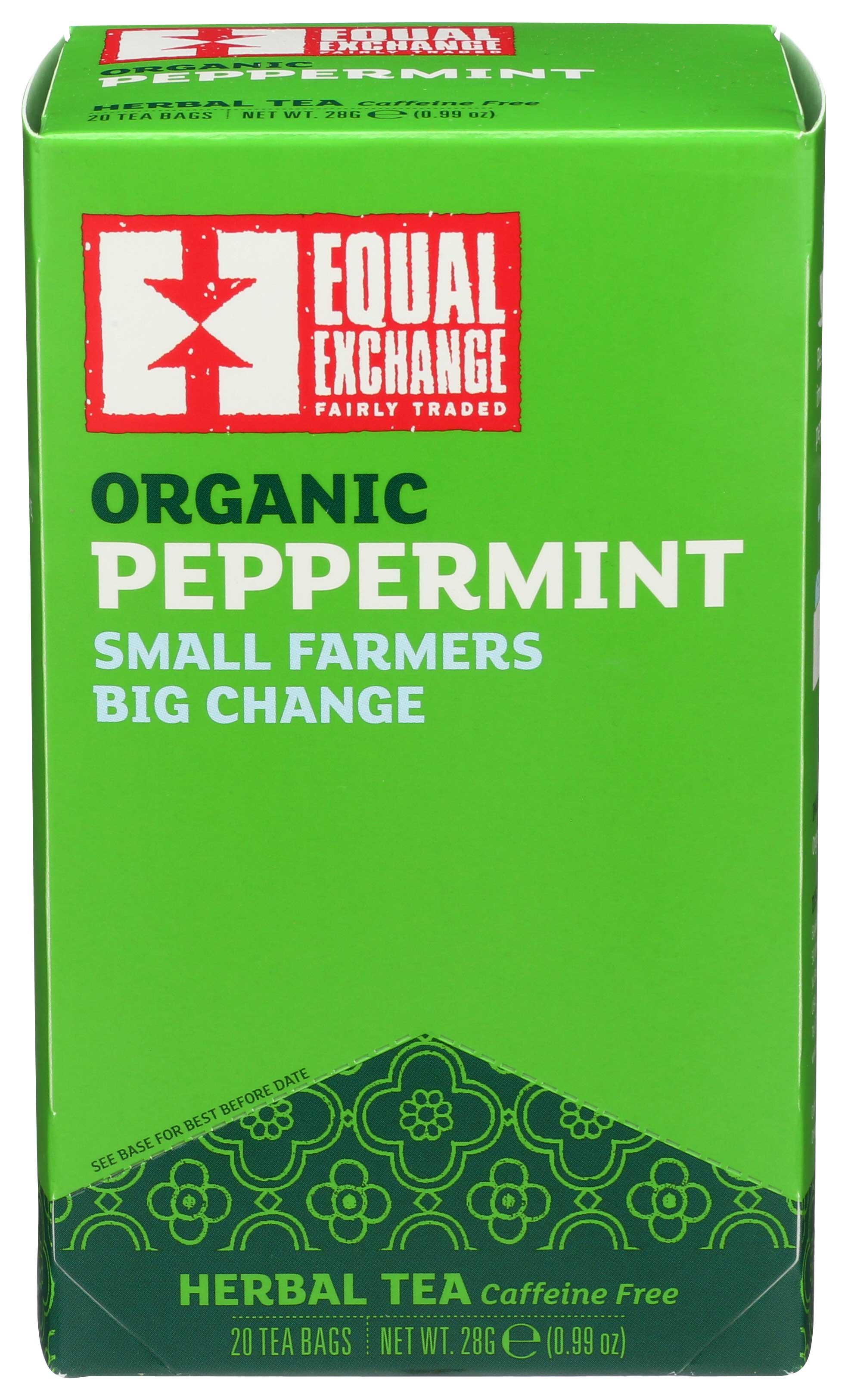 Equal Exchange Organic Peppermint Tea, 20 Bags Count -- 6 Per Case