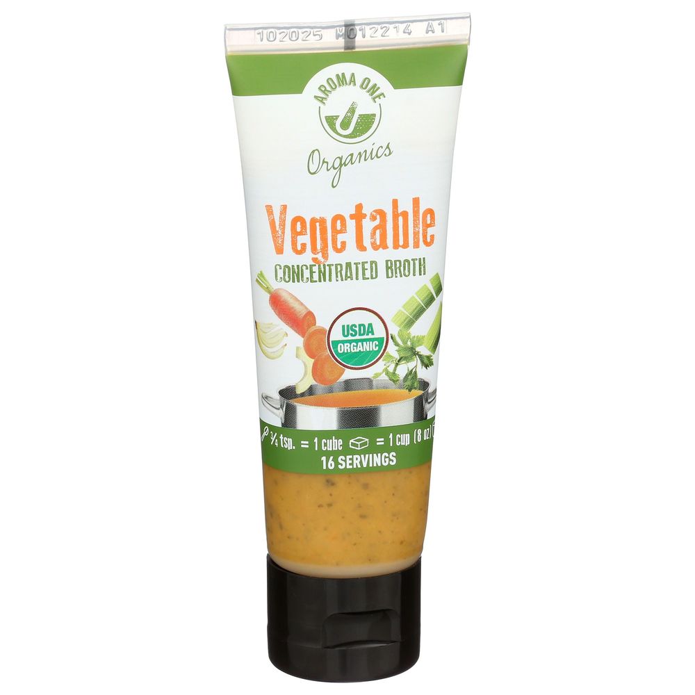 Aroma One Organics Vegetable Concentrated Broth, 2.8 Ounce -- 12 Per Case