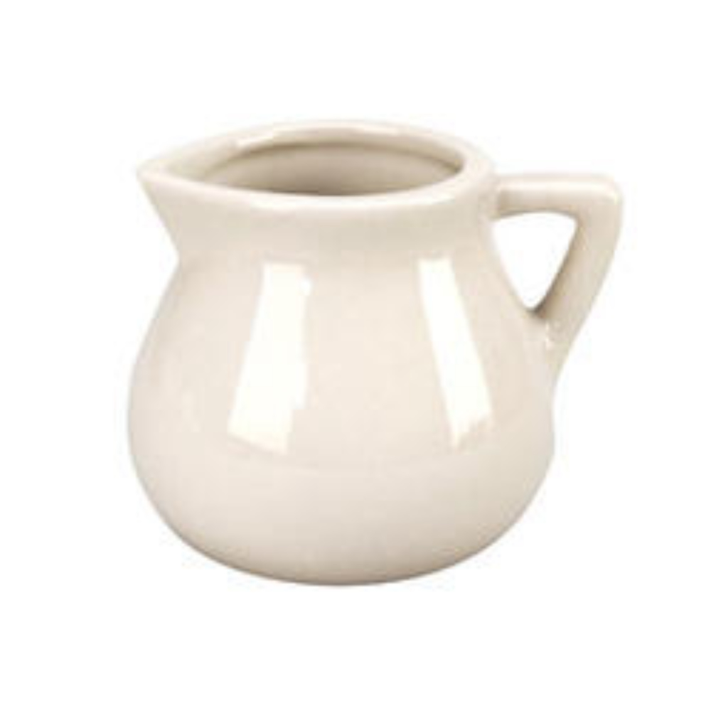 Vertex China Buckingham Undecorated Wide Rim Rolled Edge American White Creamer, 4.5 Ounce -- 36 Per Case