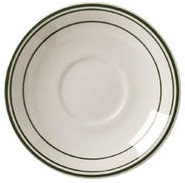 Del Mar Green American White Saucer, 6.125 Inch -- 36 Per Case