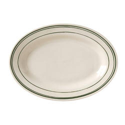 Del Mar Green Rolled Edge Platter, 9 3/8 Inch -- 24 Per Case