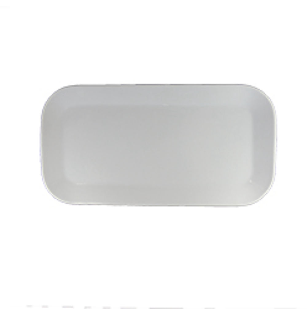 Vertex China Ventana Undecorated Porcelain White Rectangle Platter, 13 1/4 X 6 3/4 Inch -- 12 Per Case