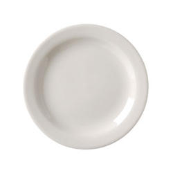 Vista Collection Undecorated American White Narrow Rim Plate, 7 1/4 Inch -- 36 Per Case