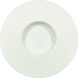 Vertex China Radiance Collection Porcelain White Deep Maxxi Rim Soup Bowl, 12 Ounce -- 12 Per Case