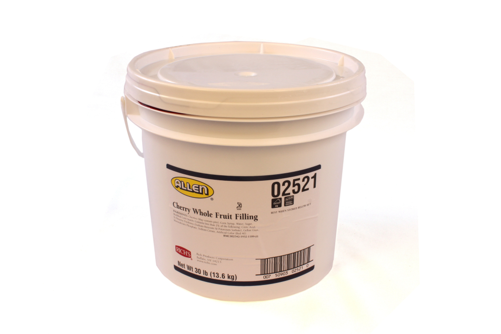 Rich JW Allen Whole Cherry Fruit Filling, 30 Pound.