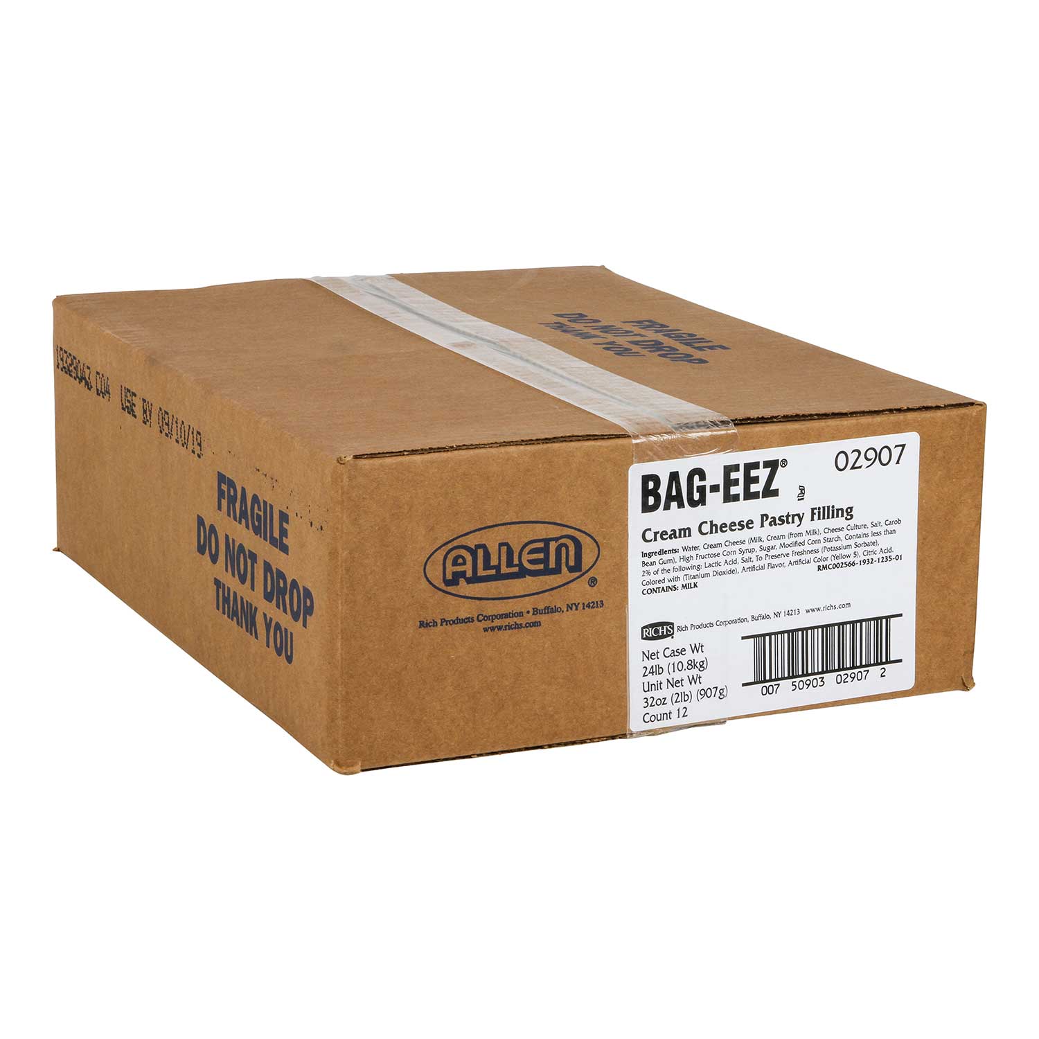 Allen Cream Cheese Pastry Filling - Bag-eez, 2 Pound -- 12 Per Case