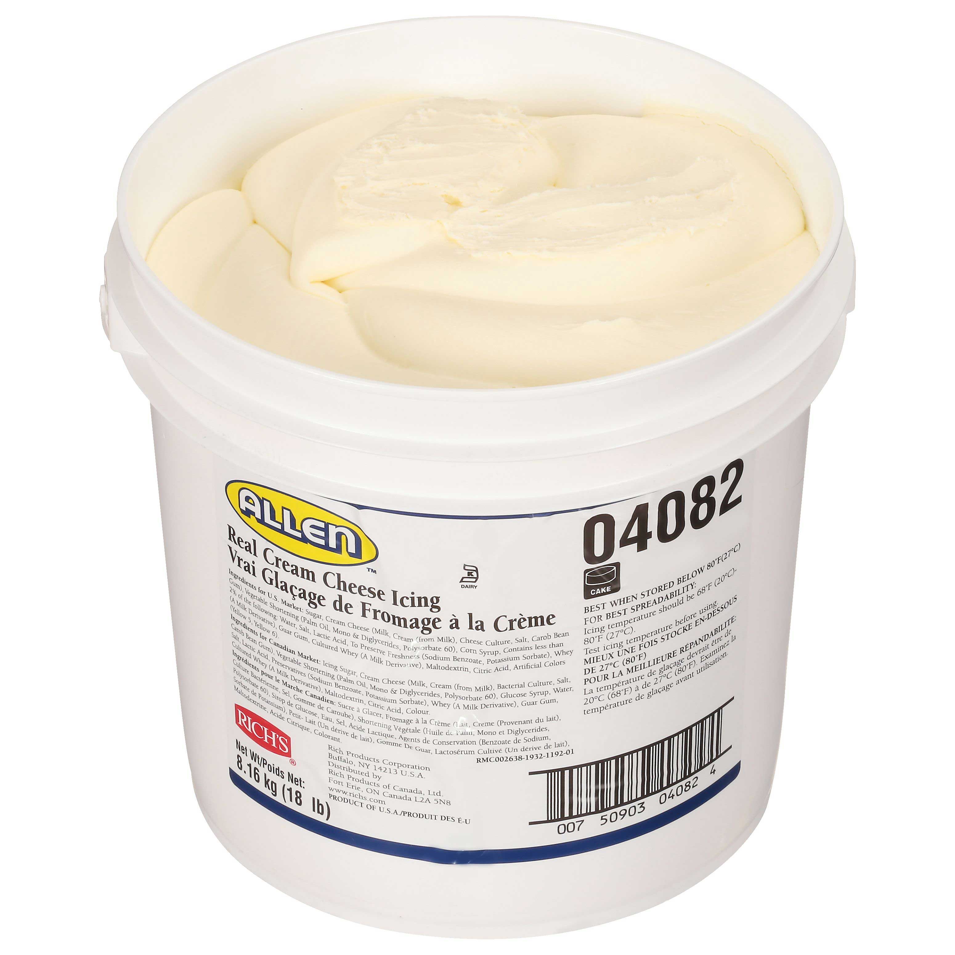 Allen Real Cream Cheese Icing, 18 Pound