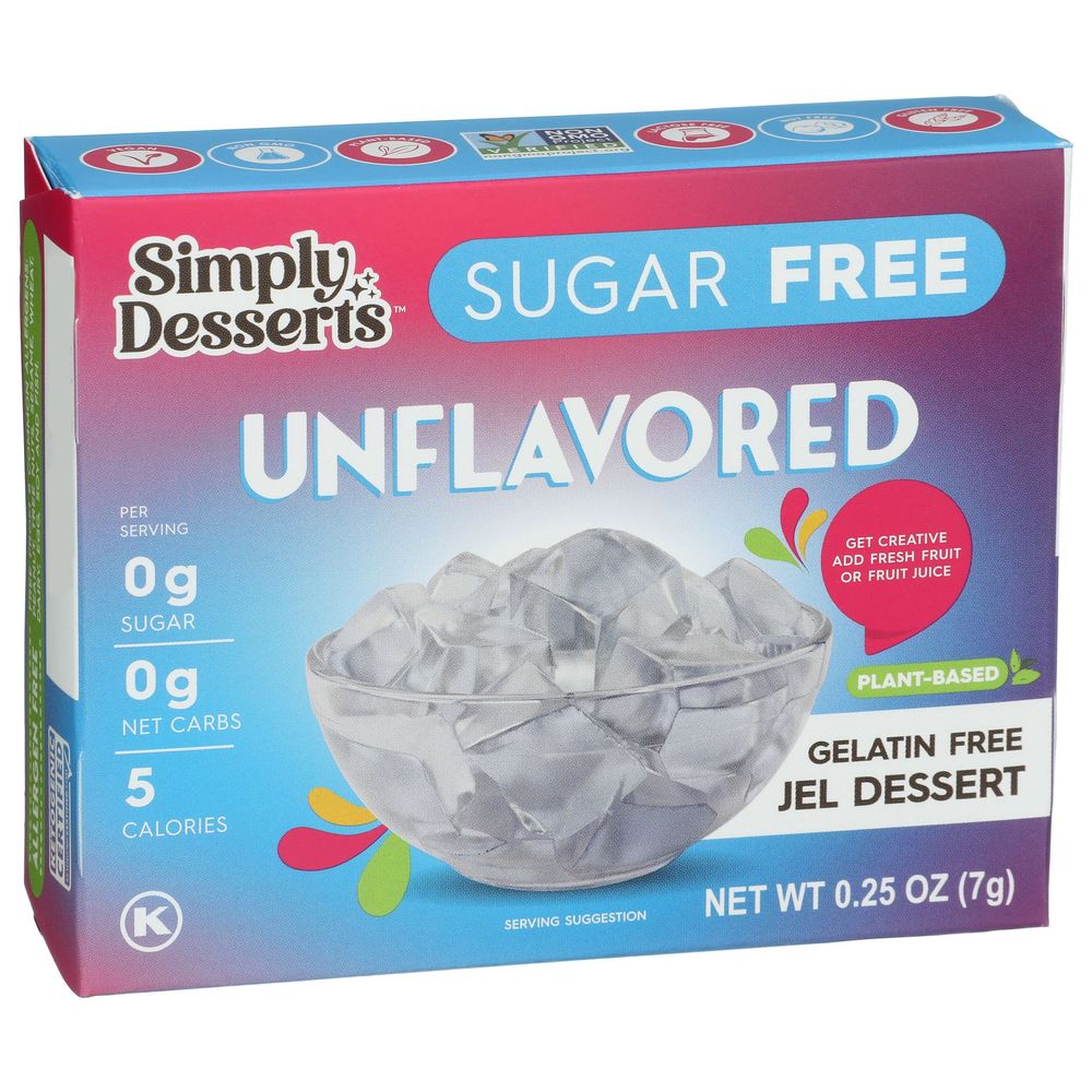 Simply Delish Unflavored Jel Dessert, 0.25 Ounce -- 6 Per Case
