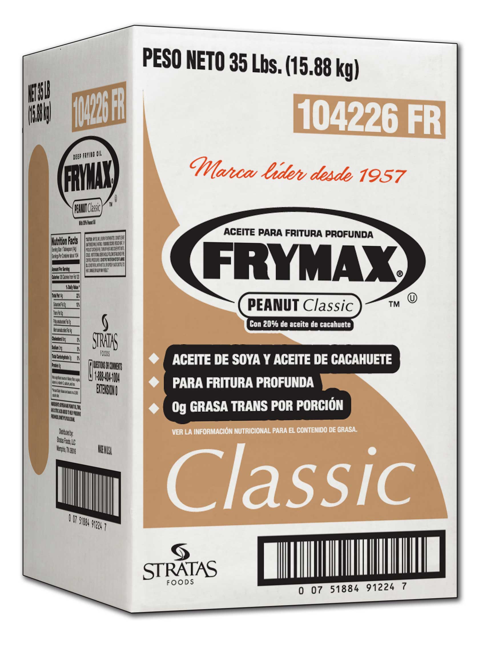 Frymax Classic Peanut Oil, 35 Pound