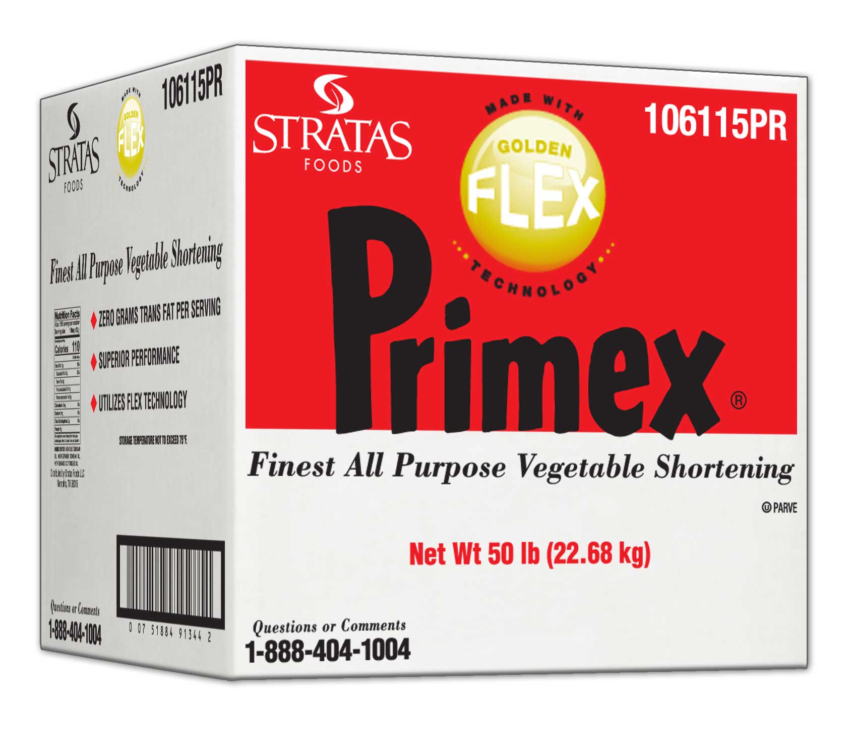 Primex Golden Flex All Purpose Vegetable Shortening, 50 Pound