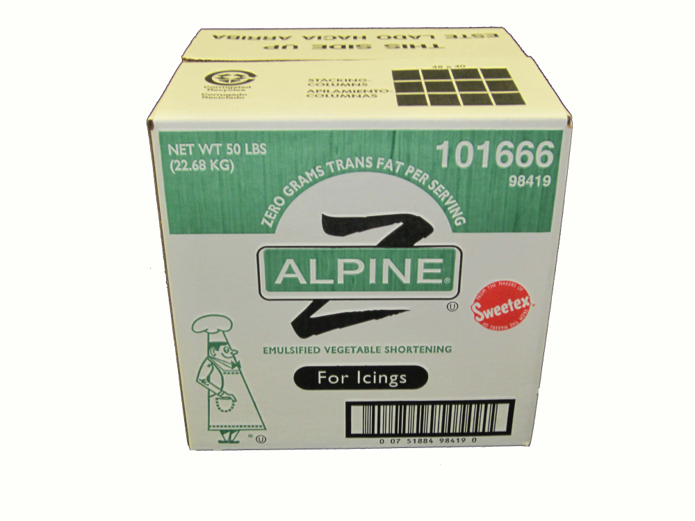 Alpine Z Icing Shortening, 50 Pound