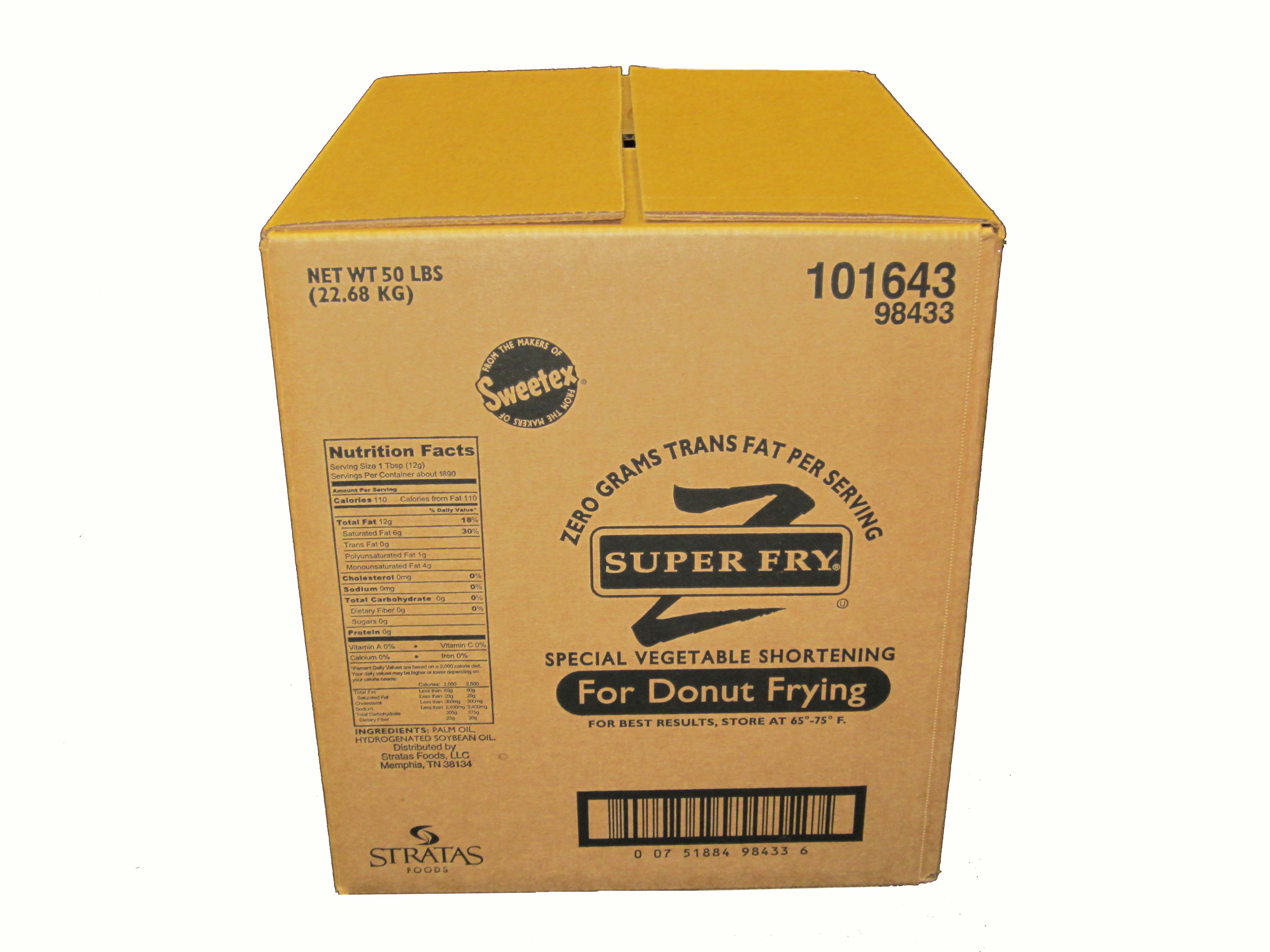 Super Fry Zero Trans Fat Shortening, 50 Pound